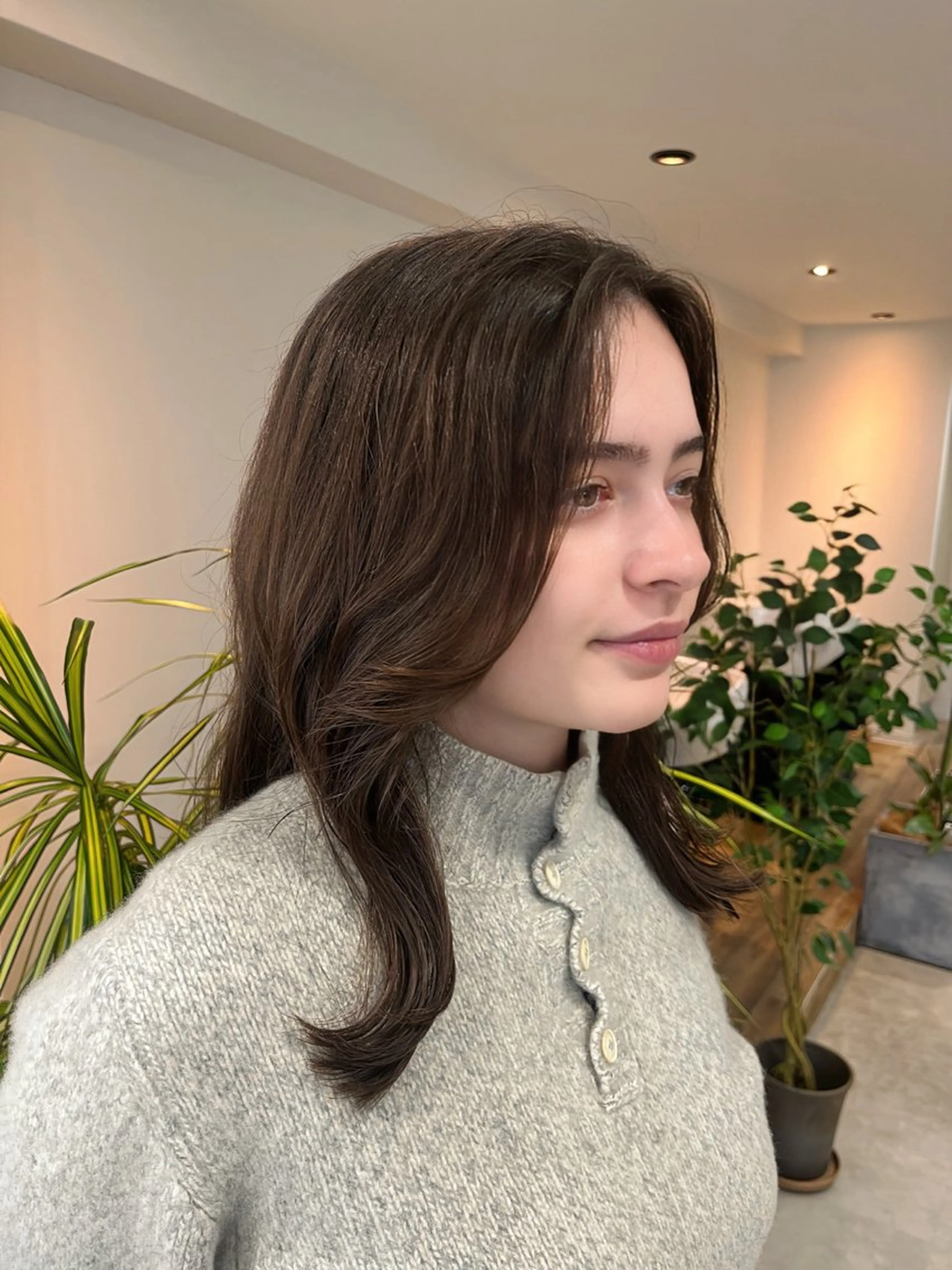 セミロング カット ヘアカラー トリートメント RIN 京都美容室 ✴︎透明感カラー✴︎のヘアスタイル