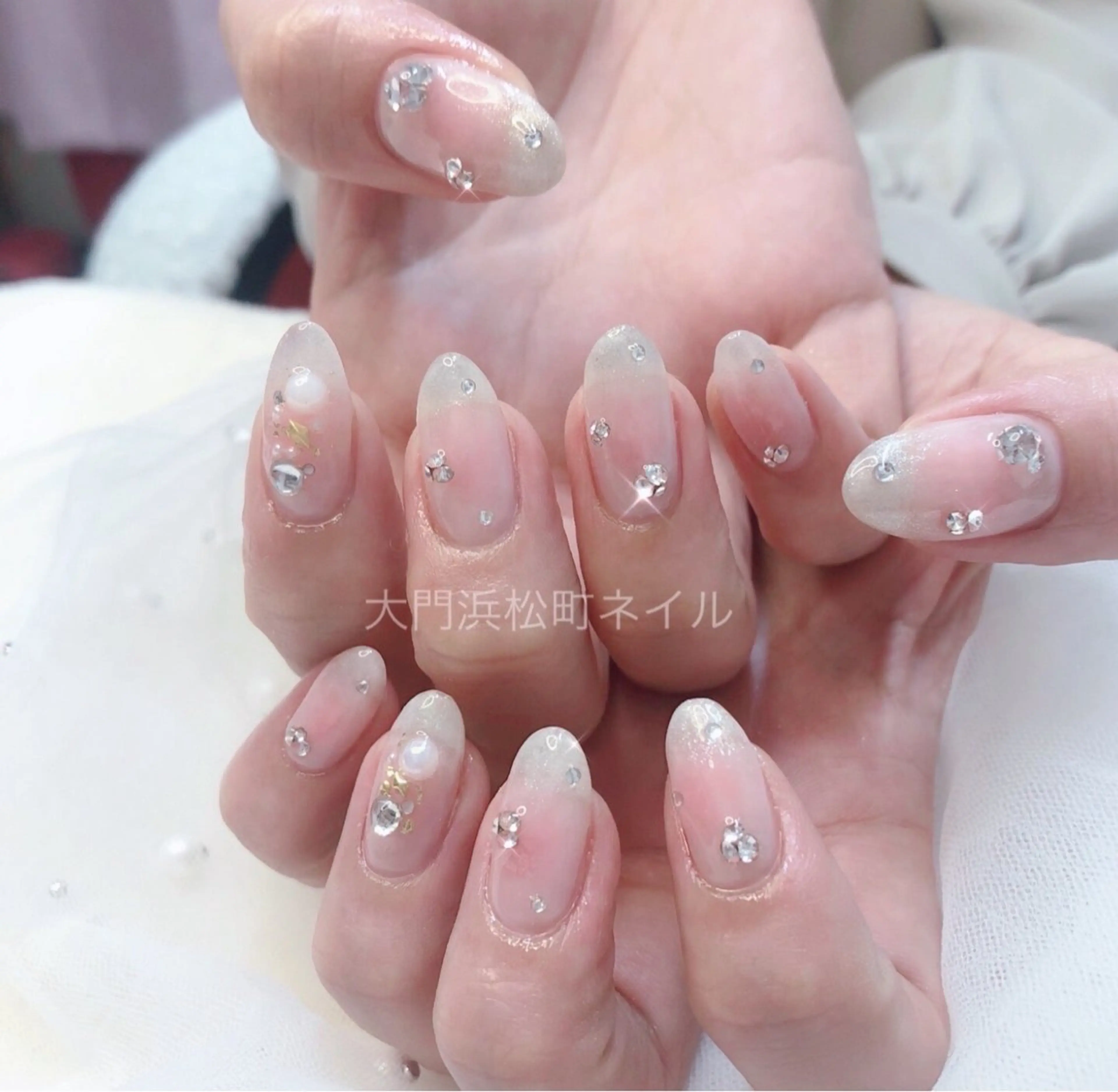 ネイル フレンチネイル ガラスフレンチ マグネットネイル マグネットフレンチ ミラーネイル ハンドネイル ハンドケア 大門浜松町 ネイルのネイルデザイン