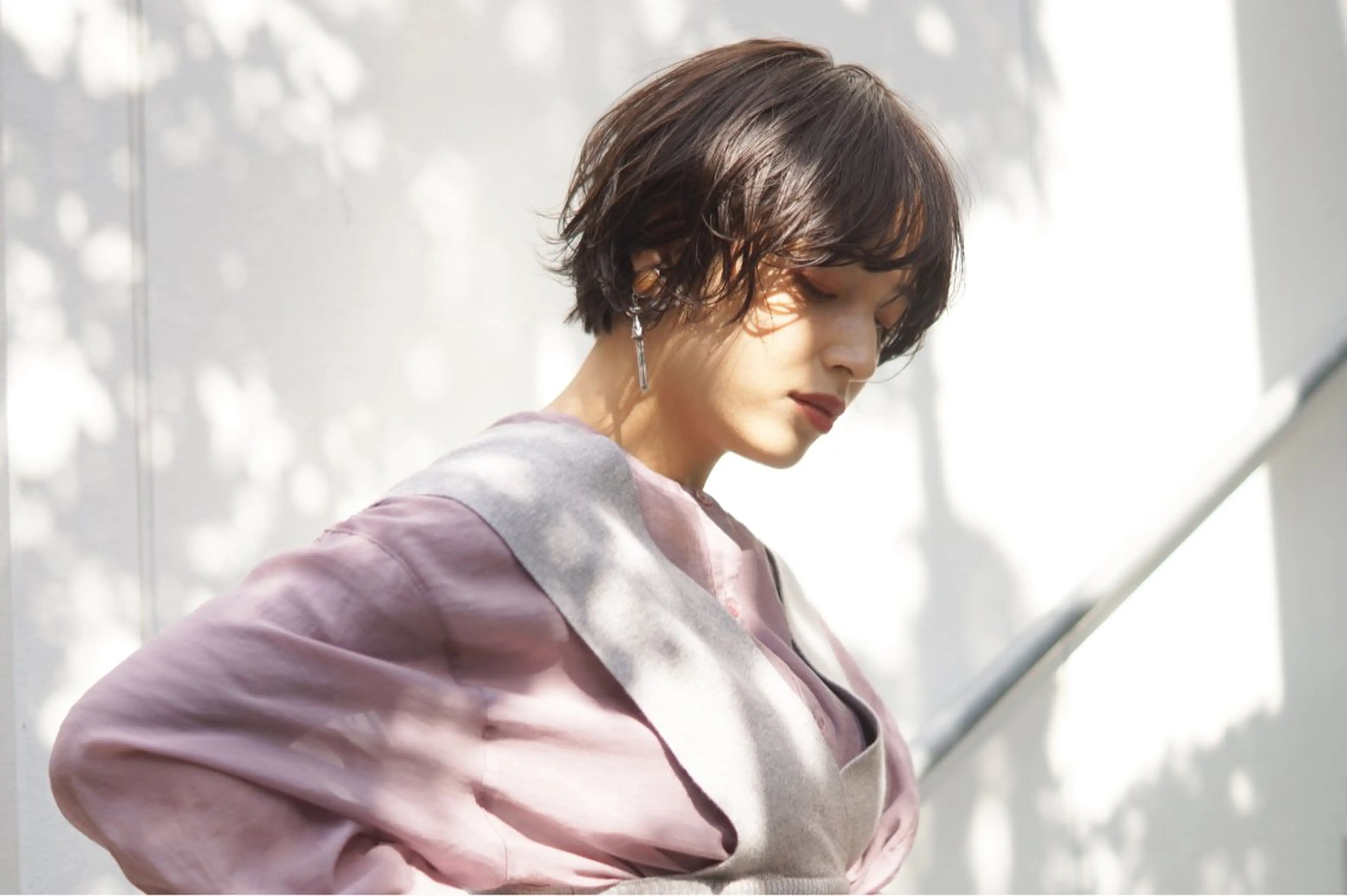 ショート カット ヘアカラー 縮毛矯正 トリートメント hoNua. 栄/透明感カラーのヘアスタイル