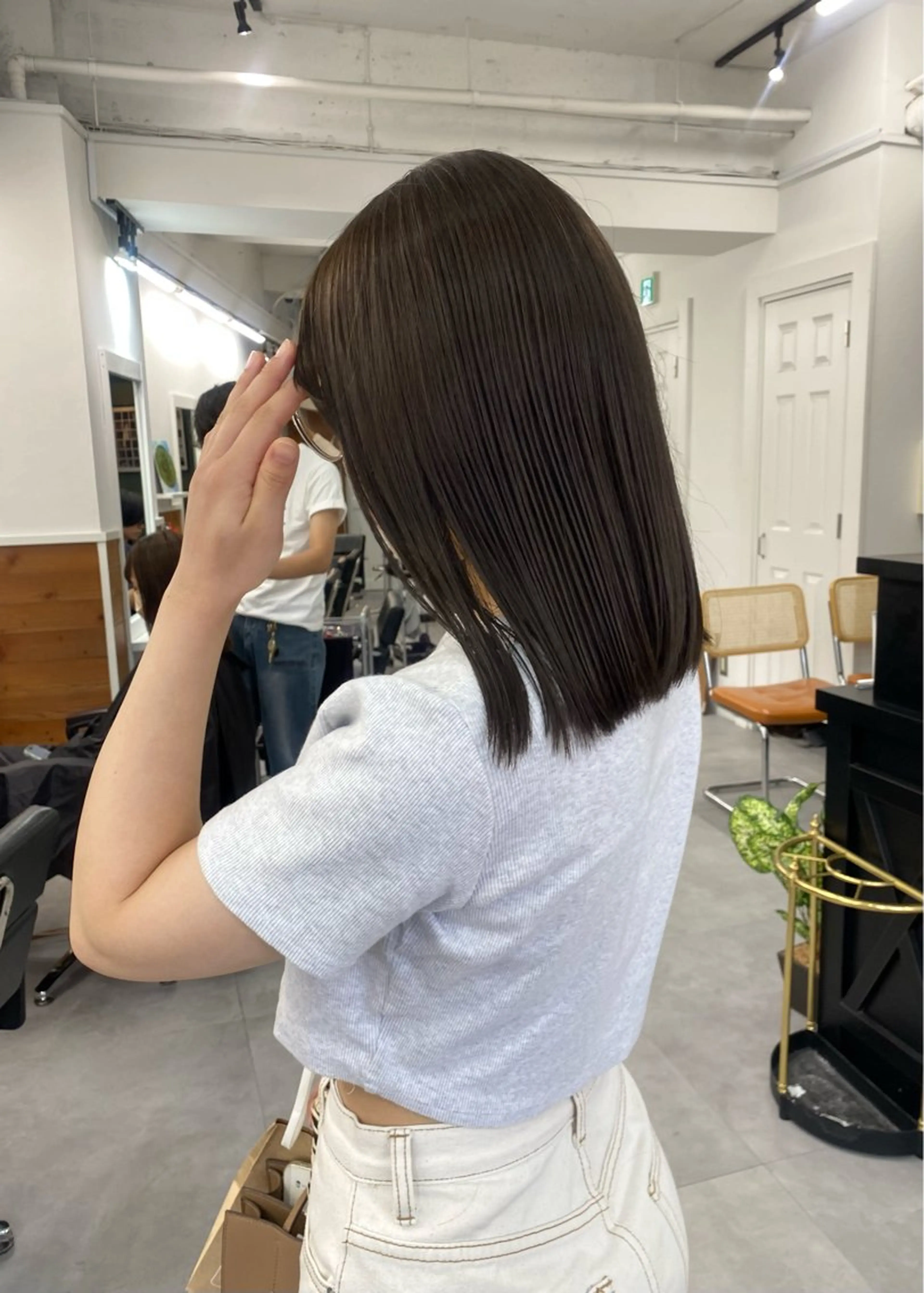 ミディアム カラー カット ヘアカラー トリートメント ボブ/透明感カラー /サナ🌼のヘアスタイル