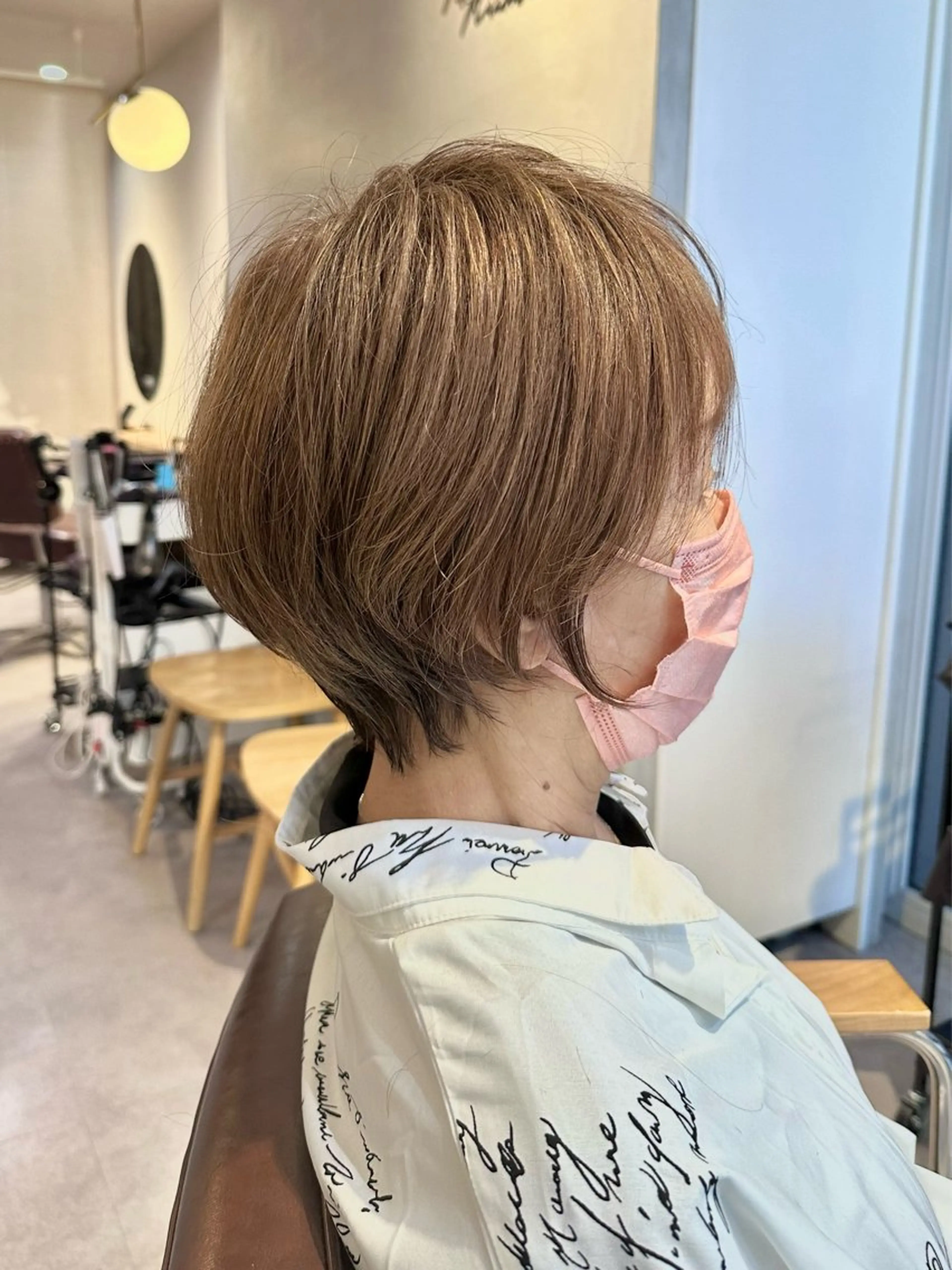 ショート カット ヘアカラー はまだ かんたのヘアスタイル