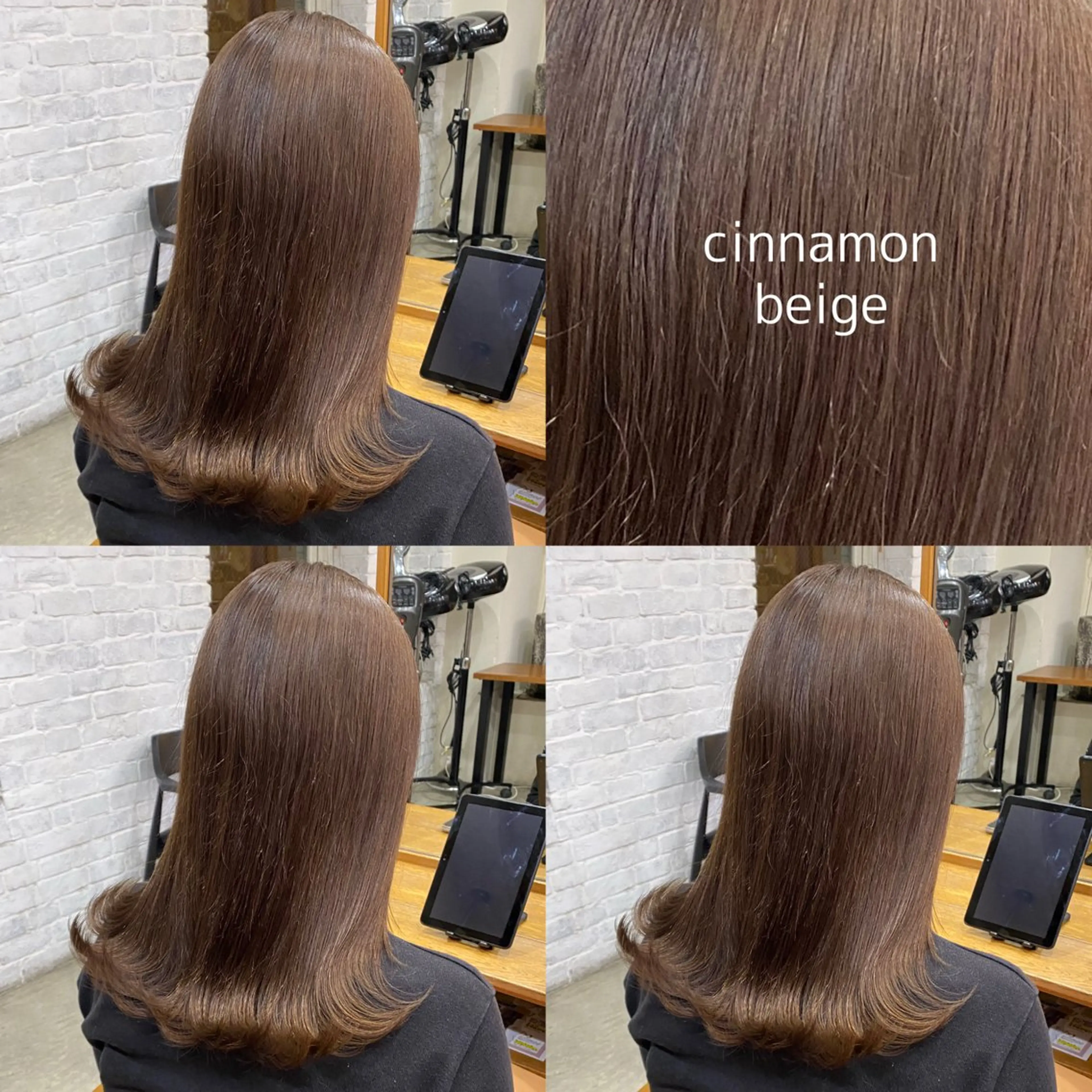 ミディアム カラー カット ヘアカラー トリートメント 暖色/ブラウン/ 透明感/ゆうかのヘアスタイル