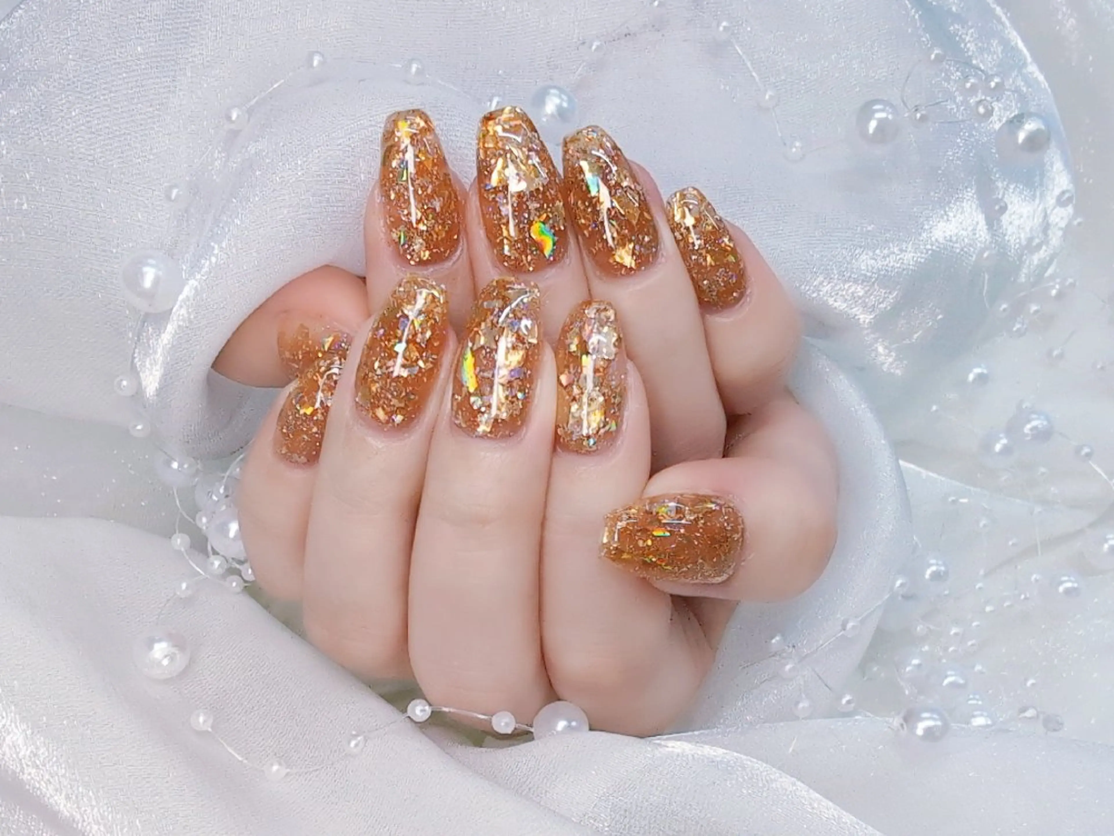 ネイル チークネイル 長さ出し フラッシュネイル フレンチネイル ジェルネイル Chouette Nailのネイルデザイン
