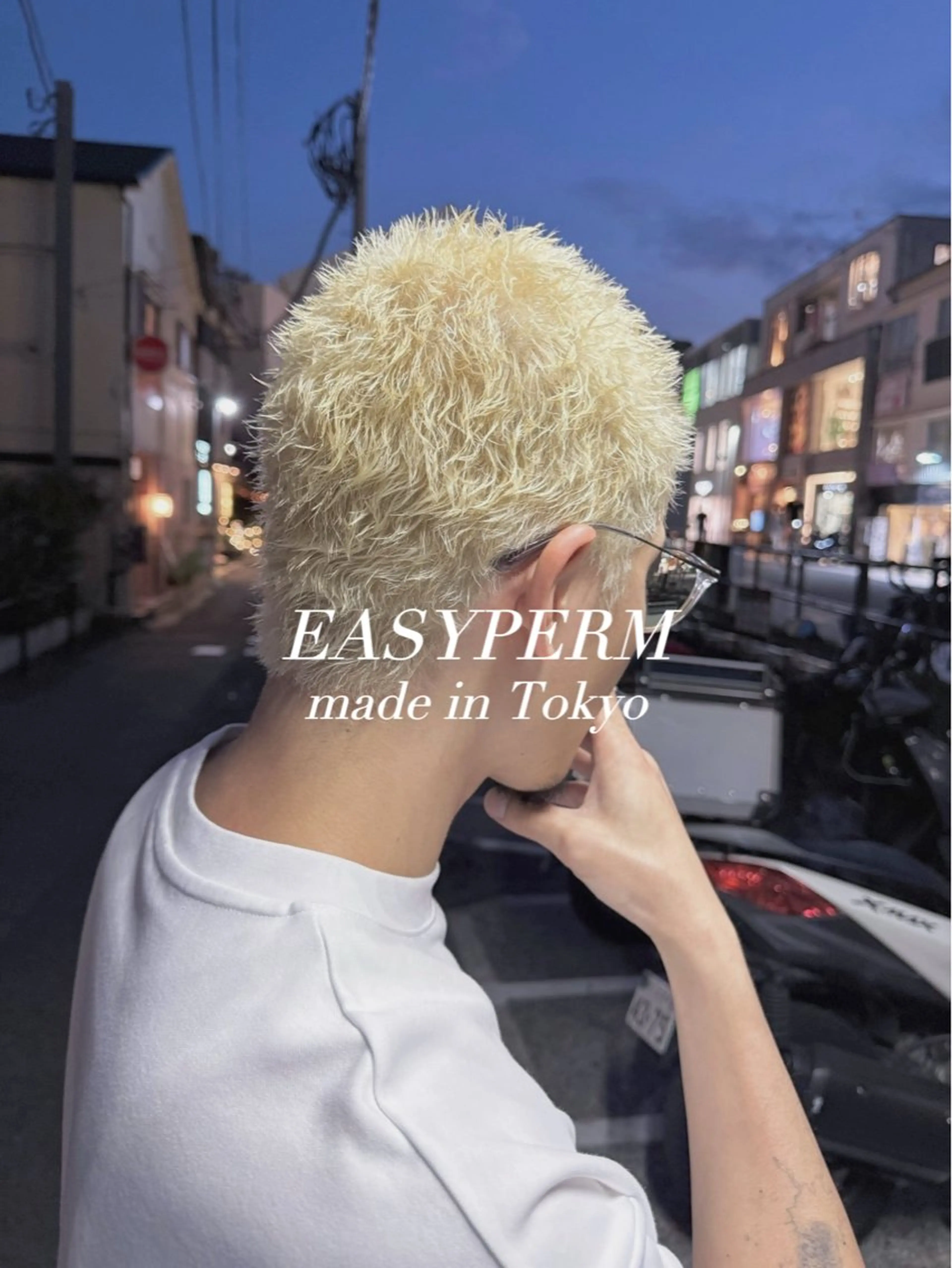 ショート カラー パーマ メンズ カット ヘアカラー パーマ 🔥メンズ/フェード 🔥表参道/谷のヘアスタイル