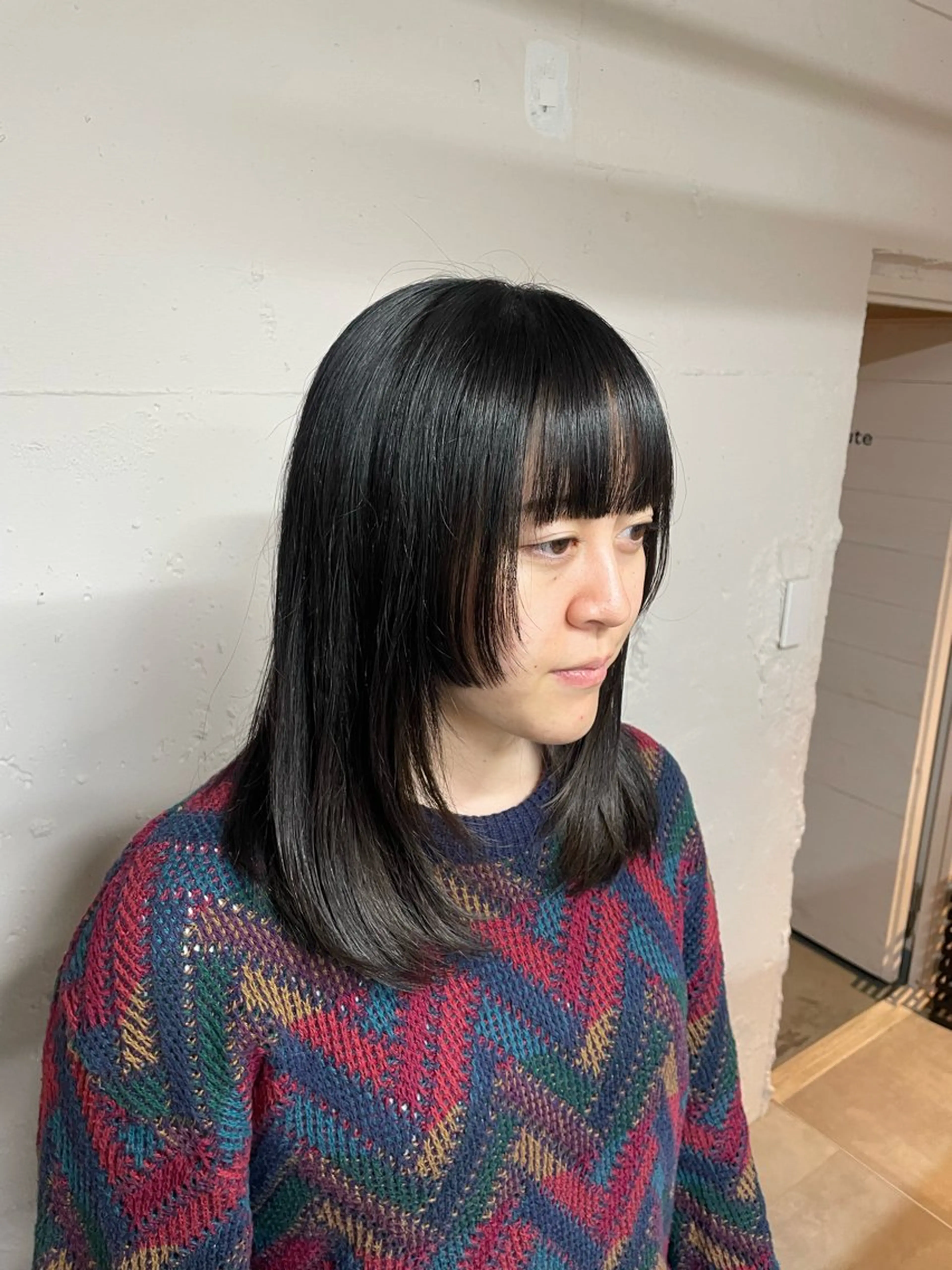 ミディアム 姫カット レイヤーカット カット tokute 中野真咲🐺のヘアスタイル