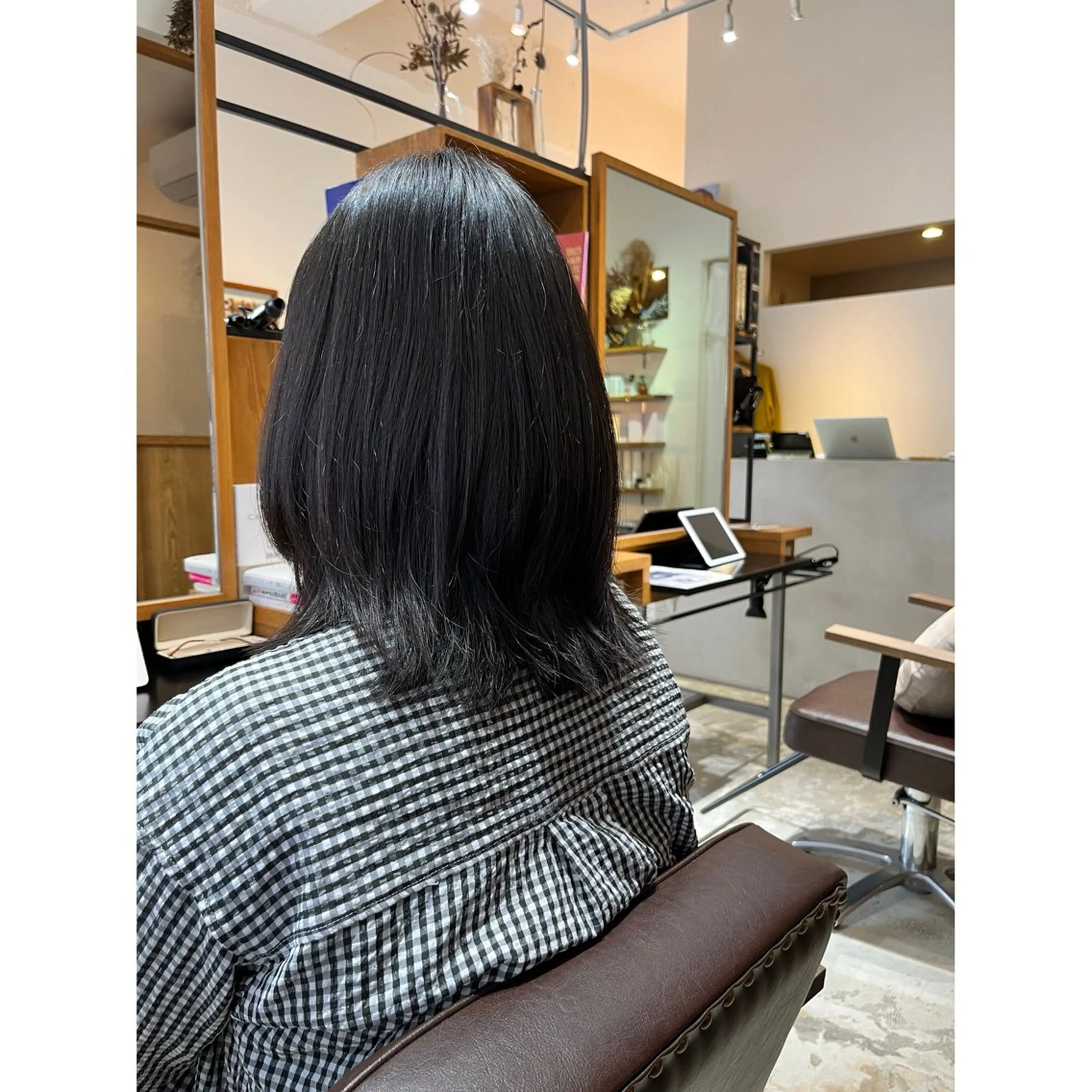 ミディアム カット 喜友名洸季 anoneのヘアスタイル