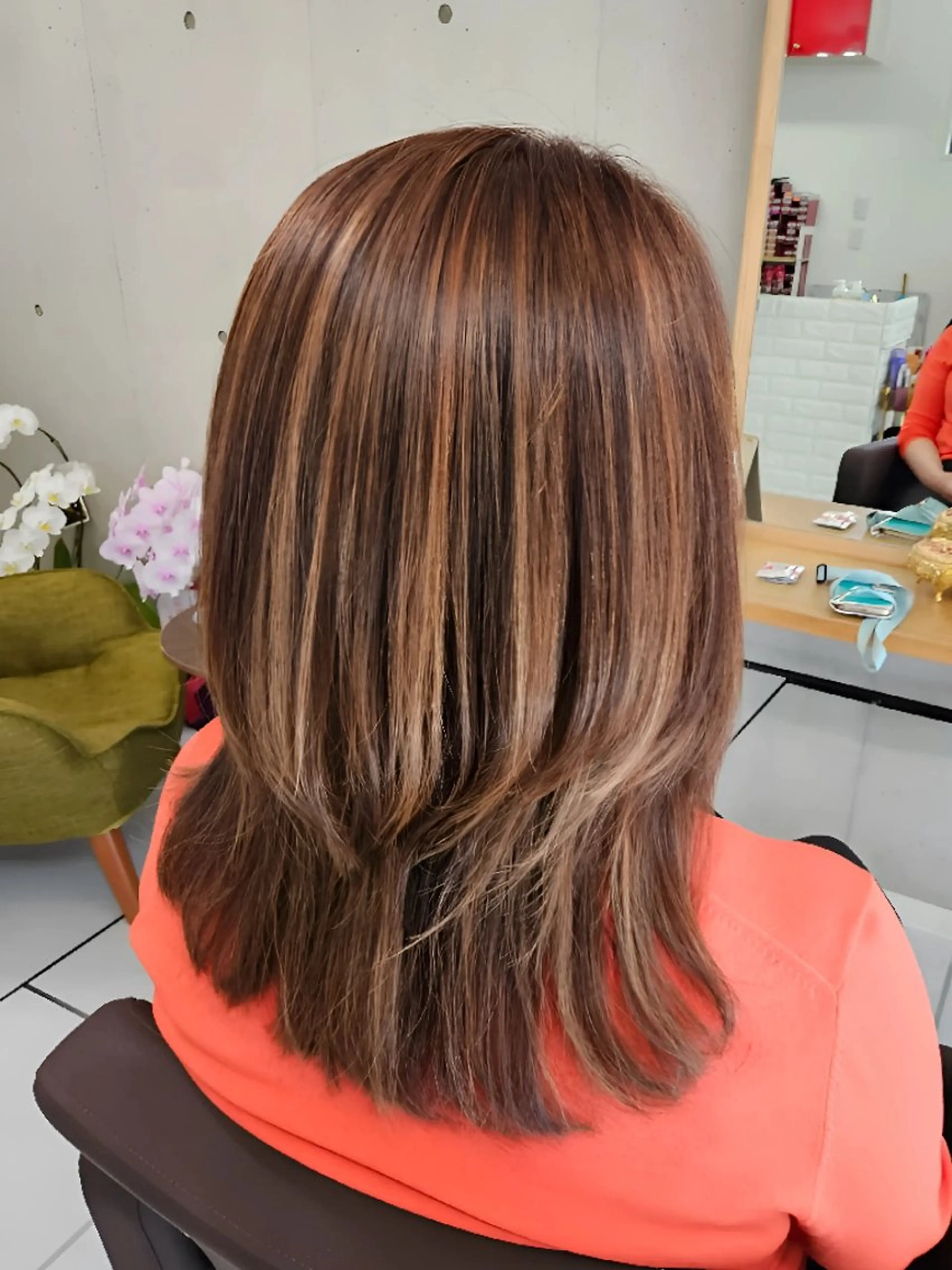 ロング カラー カット ヘアカラー ma cherie 三浦直美のヘアスタイル