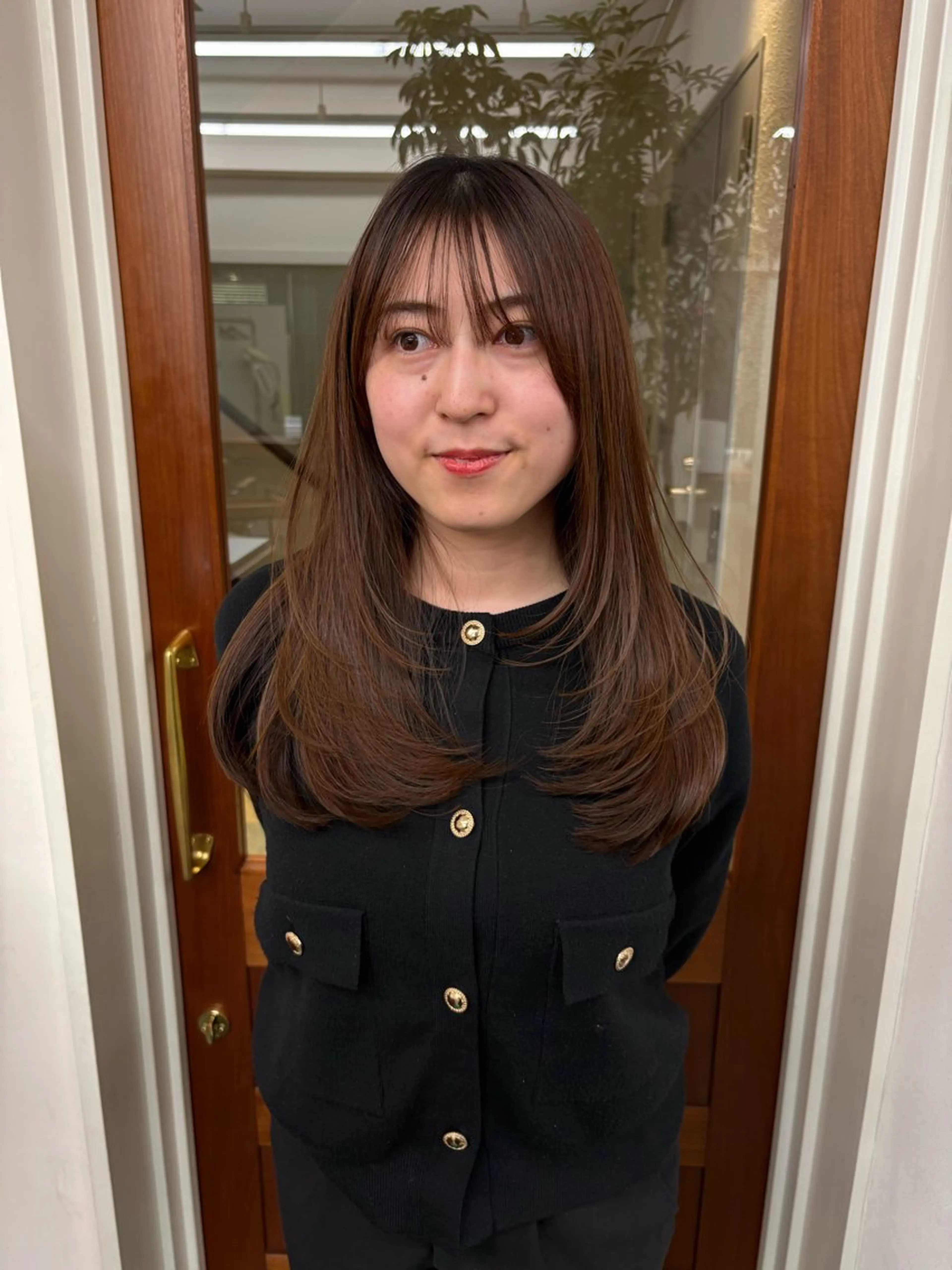 セミロング レイヤー/顔周り/ 透明感/ののか💞のヘアスタイル