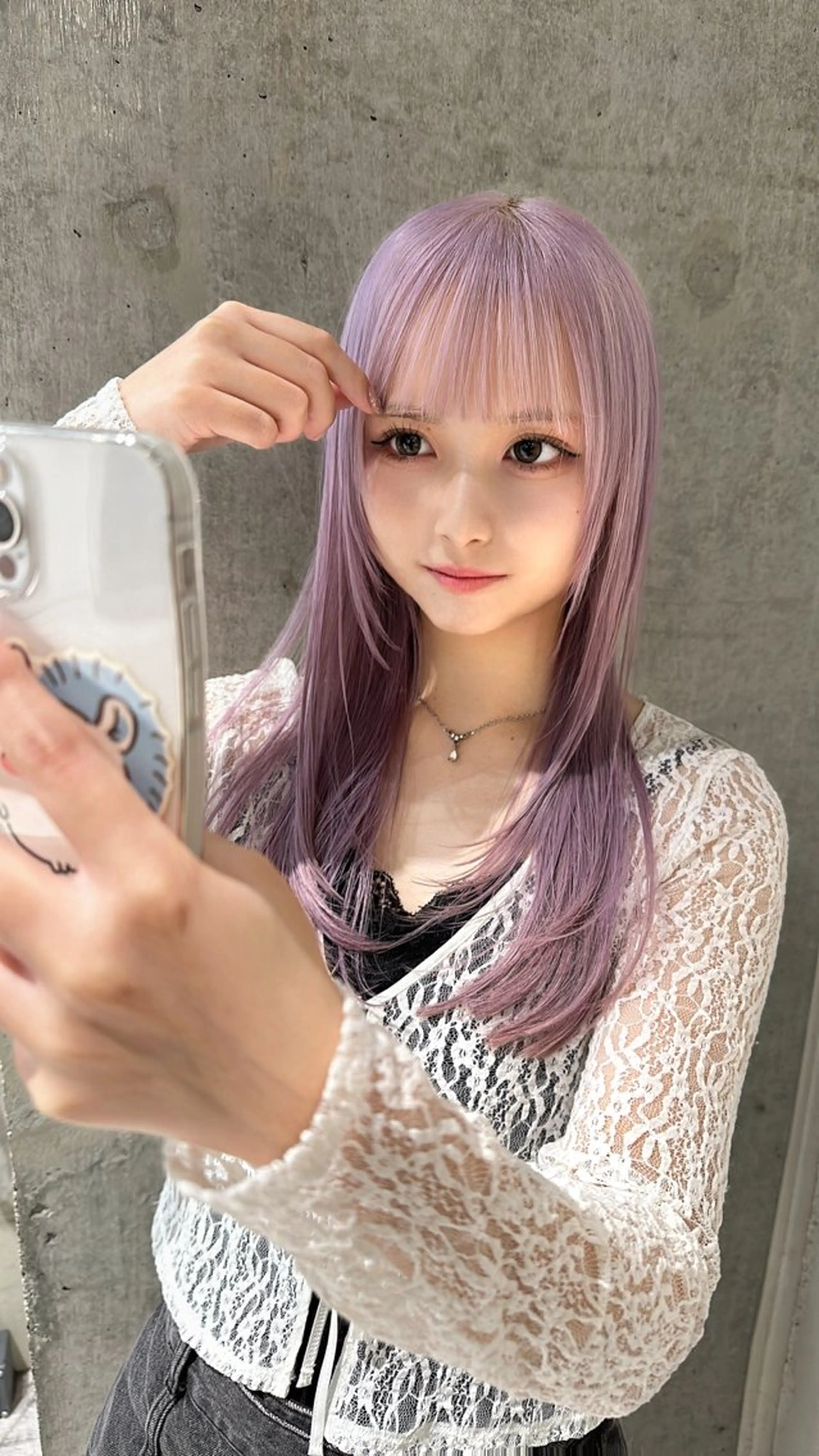 ロング カット ヘアカラー トリートメント 名古屋ハイトーン/ 🐶ブリーチ専門店のヘアスタイル