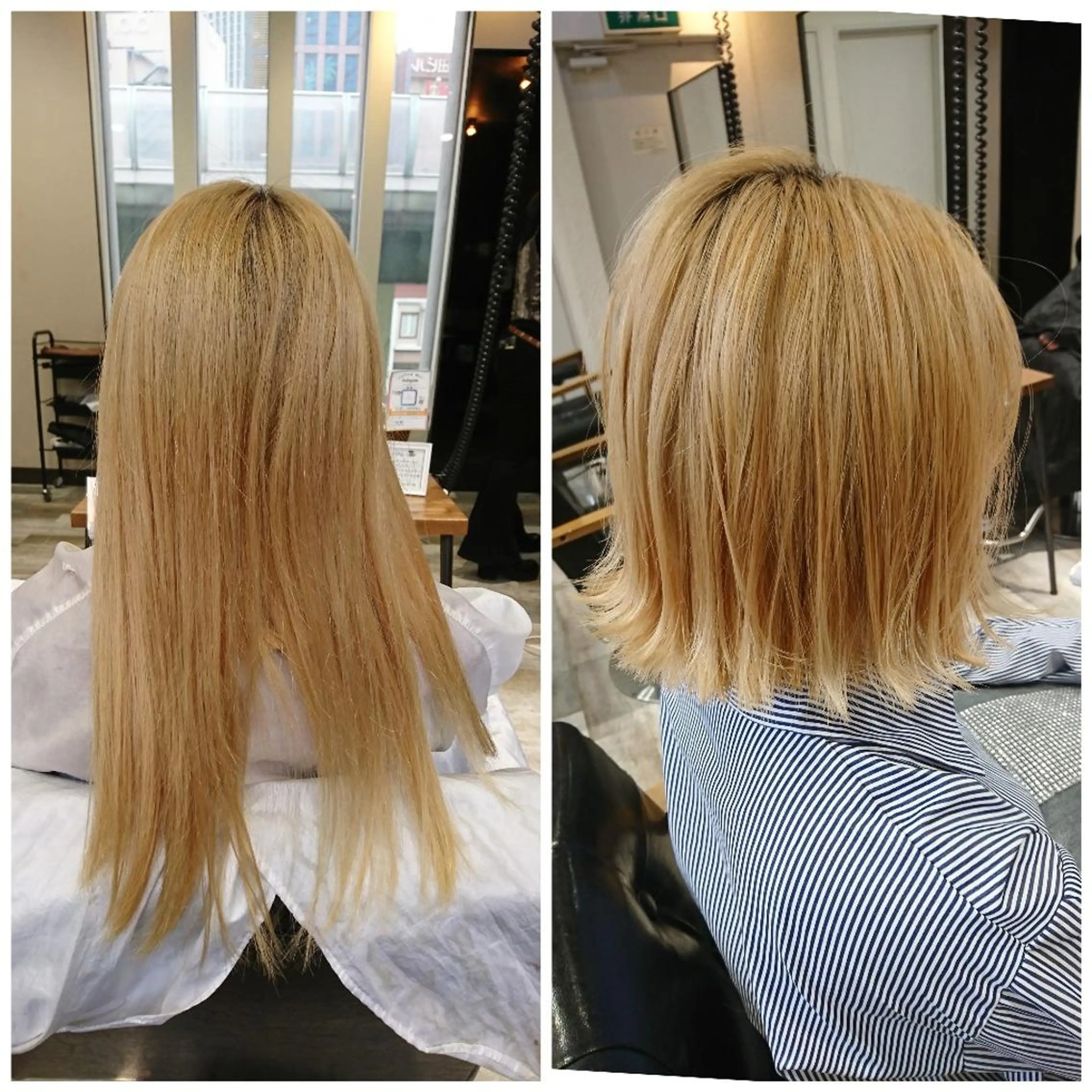 ミディアム カラー ブリーチ ボブ 外ハネヘア 艶カラー/インナー /グラデ/大西小百合のヘアスタイル