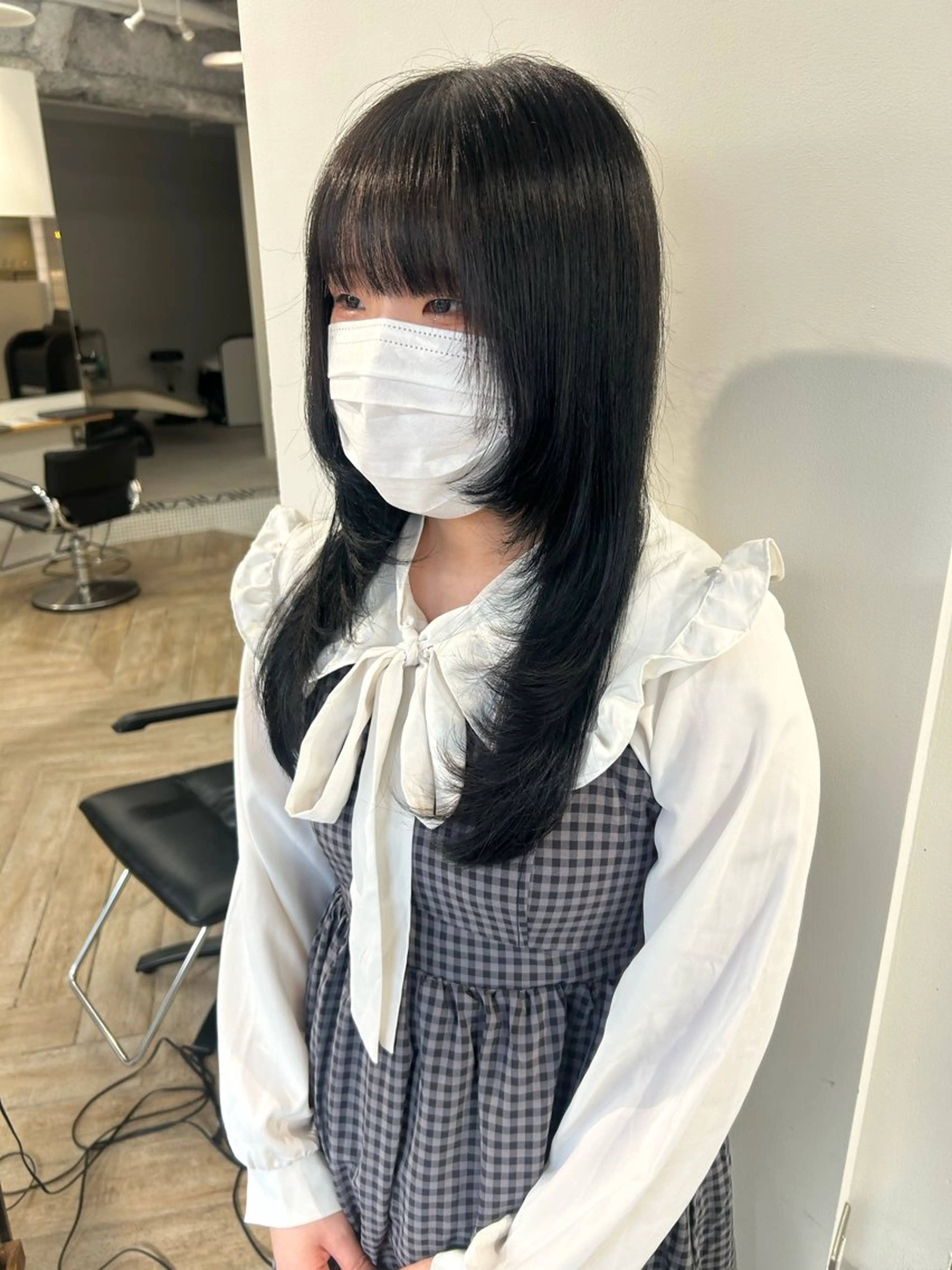 ロング カラー カット ヘアカラー トリートメント ベージュ/ダブルカラ ー/新潟駅/青柳萌果のヘアスタイル