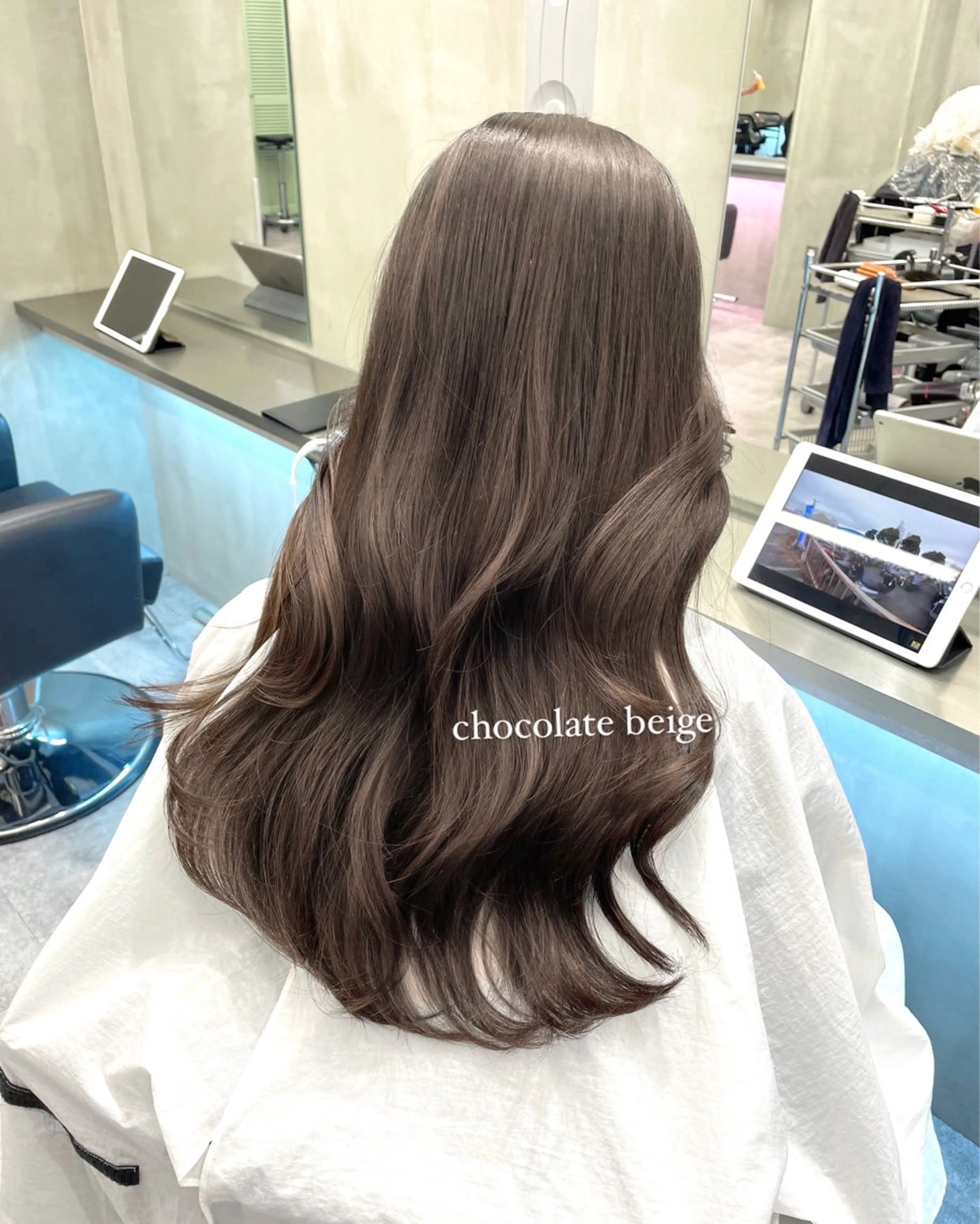 セミロング カラー ブリーチ ブラウンカラー チョコレートブラウン 透明感カラー the path shogo🌻のヘアスタイル