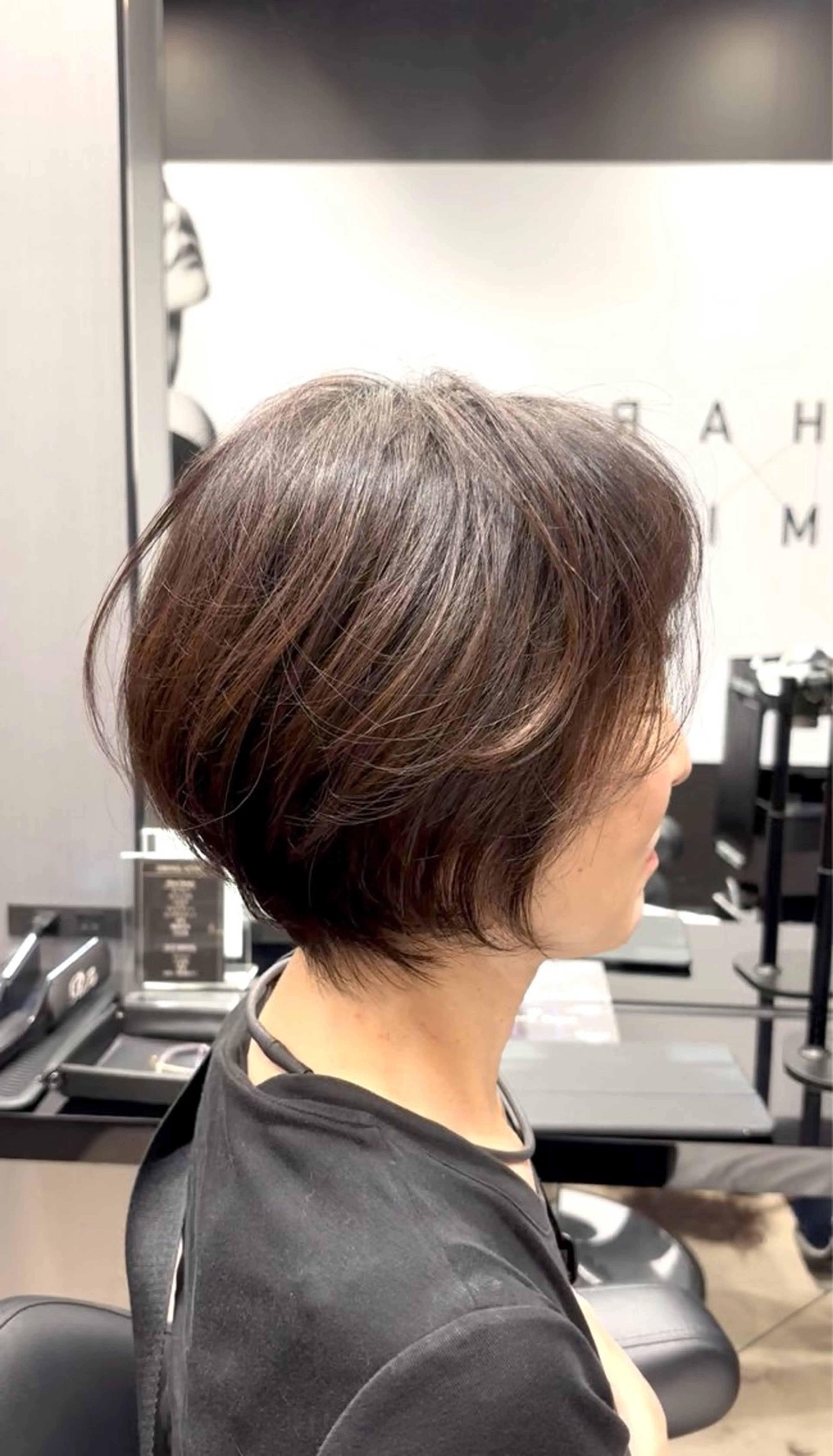 ショート ショートボブ ボブ くせ毛 ショートヘア カット ヘアカラー HARUKI  MINATO Japan広島紙屋町店所属・hmj紙屋町店 脊戸智志のヘアスタイル