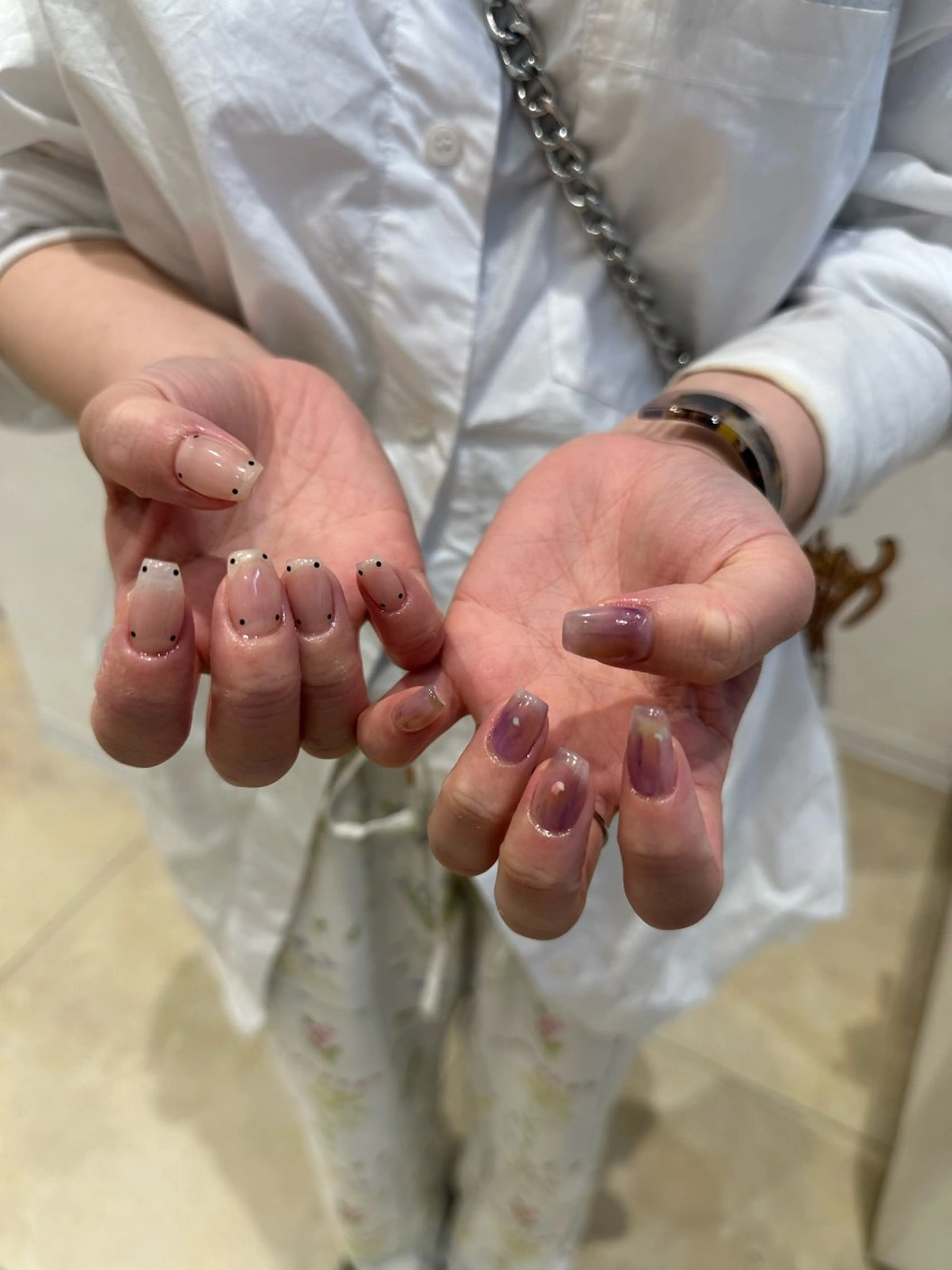 ネイル ニュアンスネイル 春ネイル vive所属・s. fukaのネイルデザイン