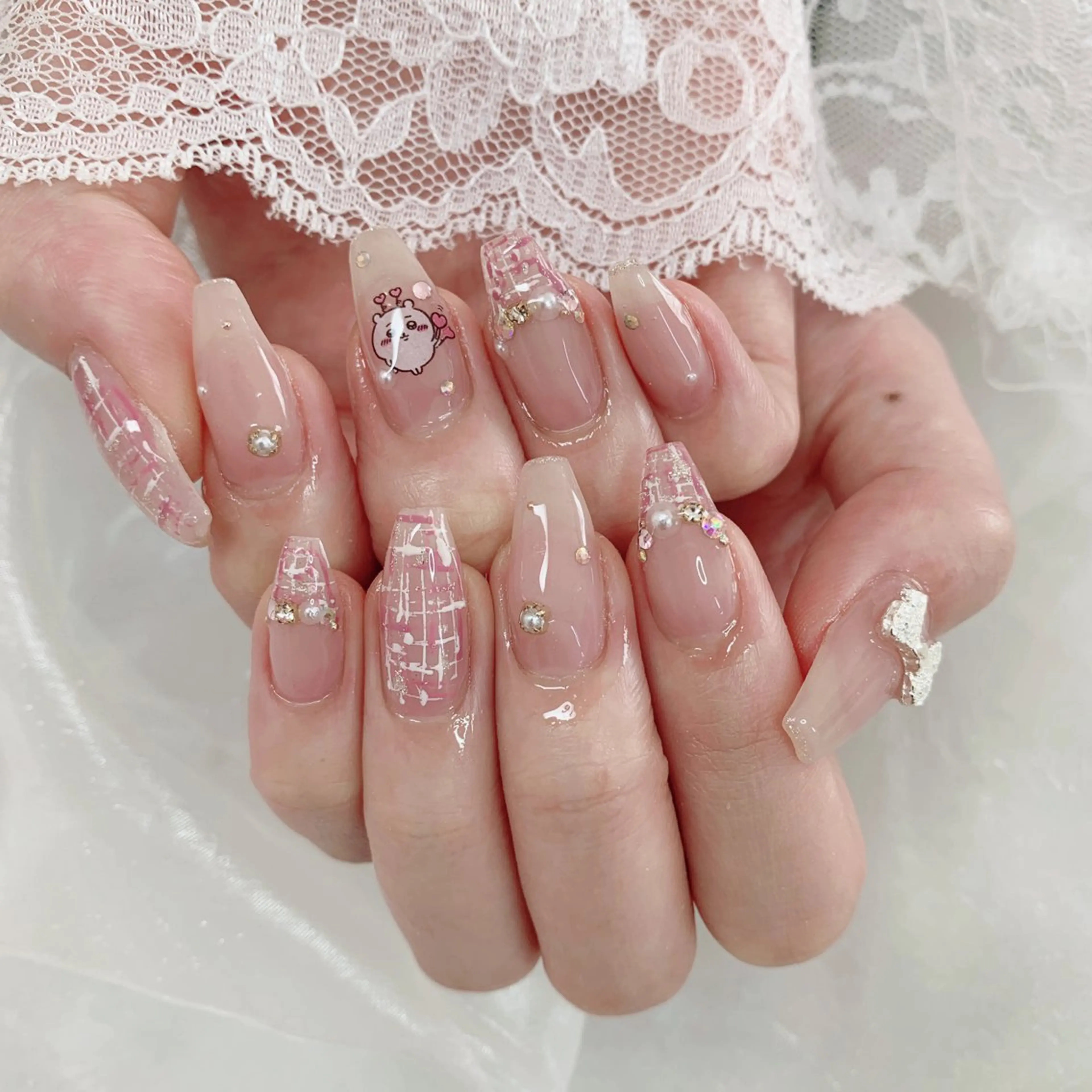 ネイル ハンドネイル La neige* yuki 🥯🍑のネイルデザイン