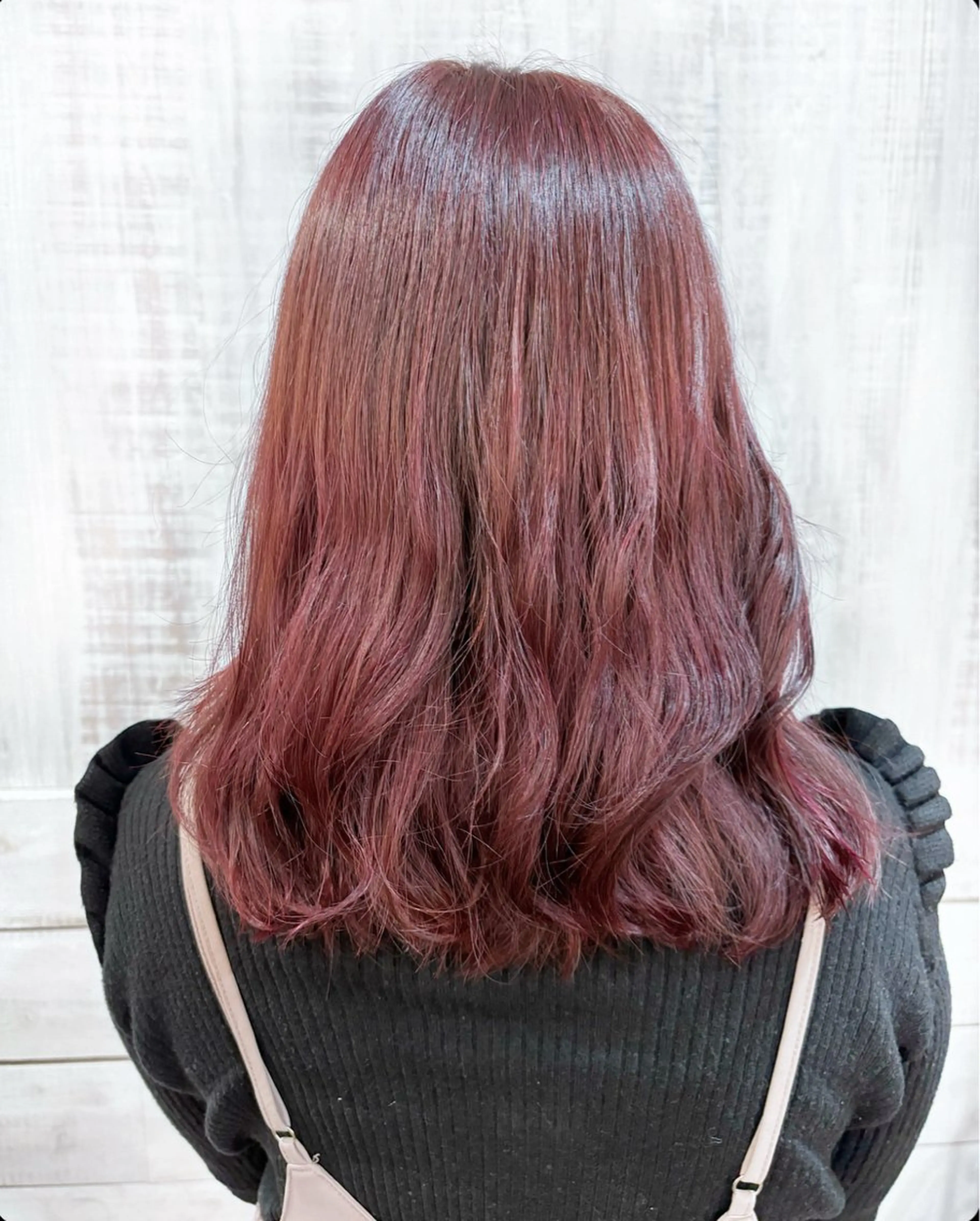 セミロング セミロングパーマ ブリーチなしW カラー✳︎ayaneのヘアスタイル