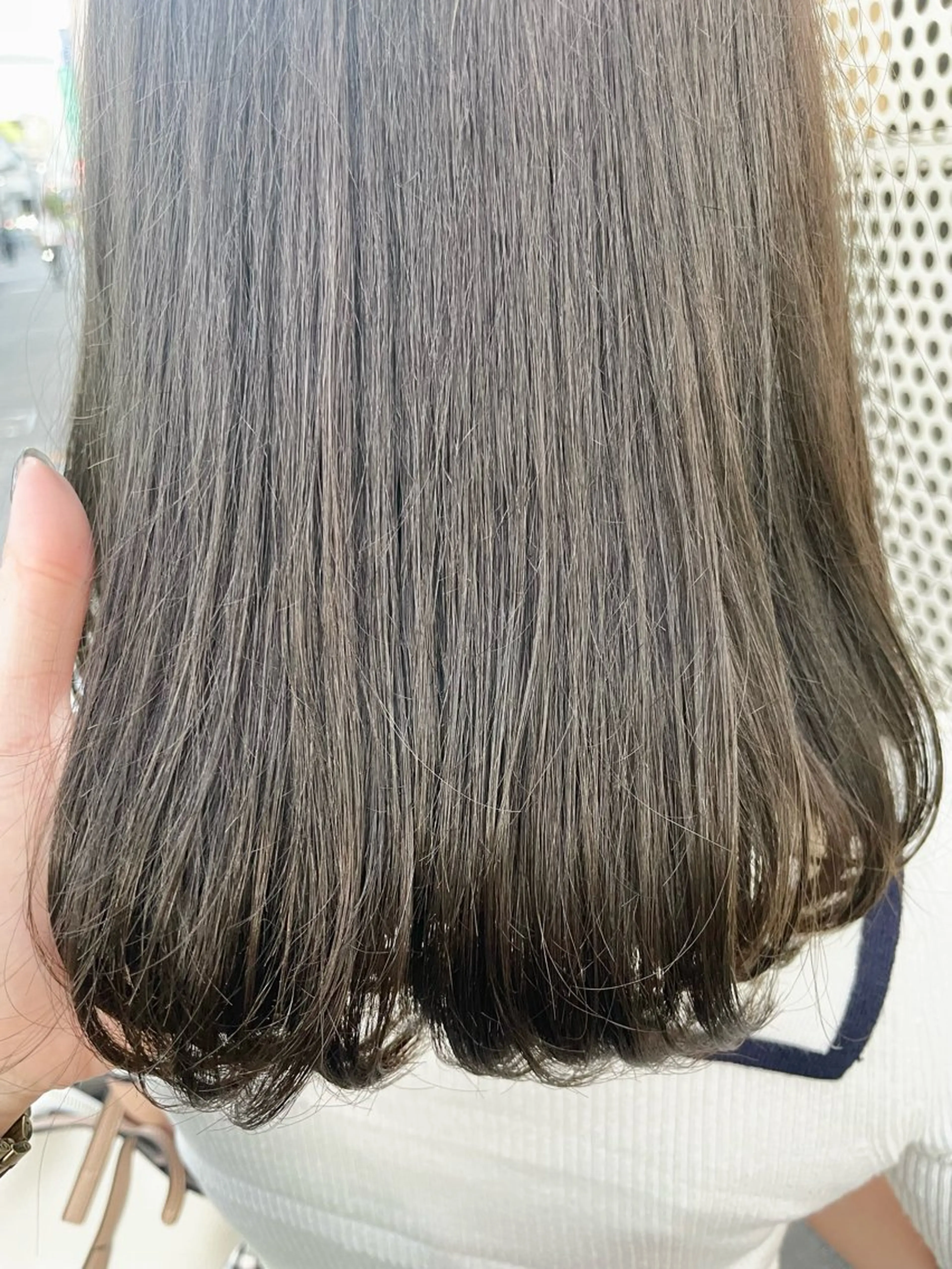 ミディアム カラー ベージュカラー オリーブベージュ カット ヘアカラー トリートメント NAKAMURA 🦋のヘアスタイル