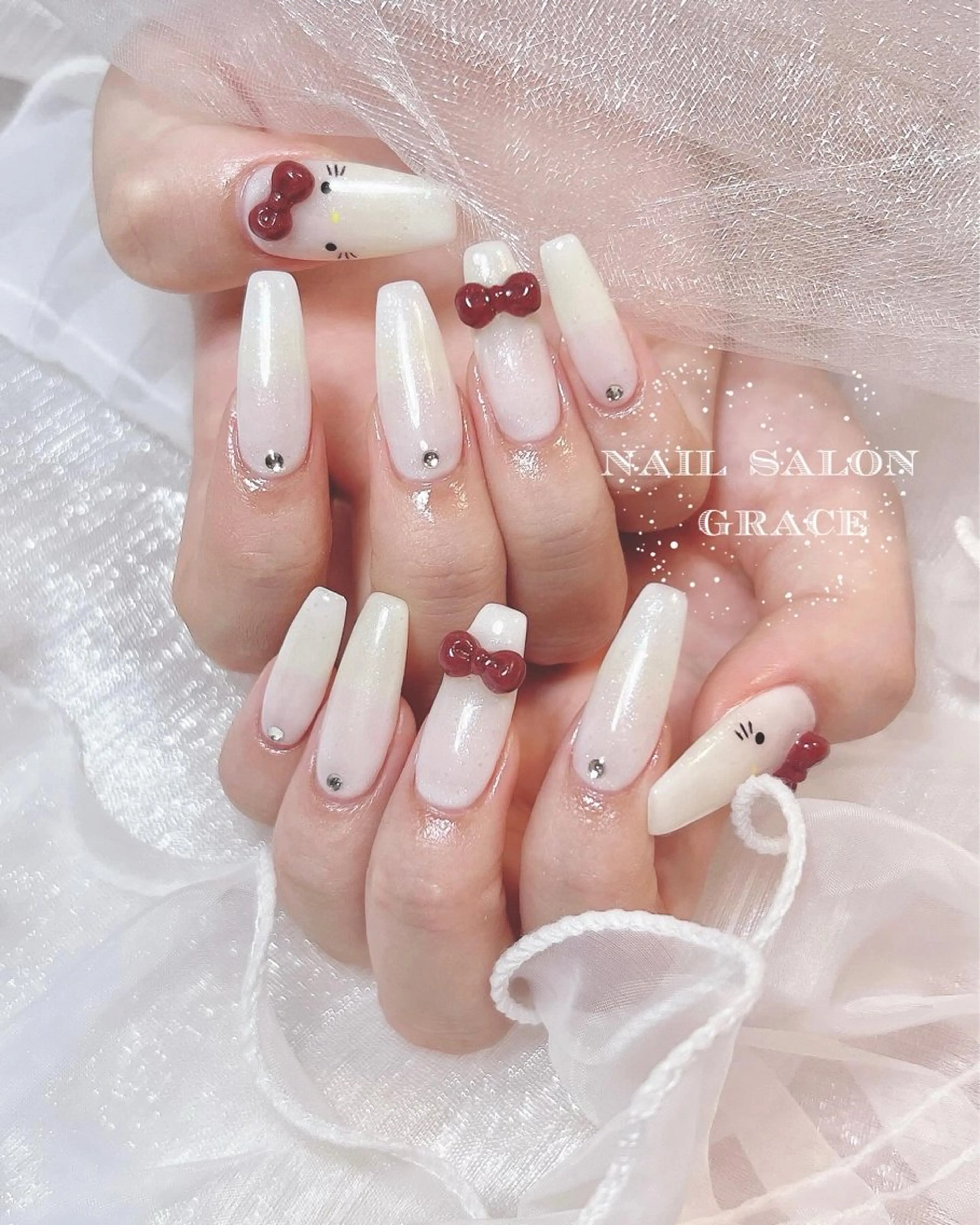 ネイル ストーンネイル ハンドネイル nailsalon GRACE所属・GRACE nailのネイルデザイン