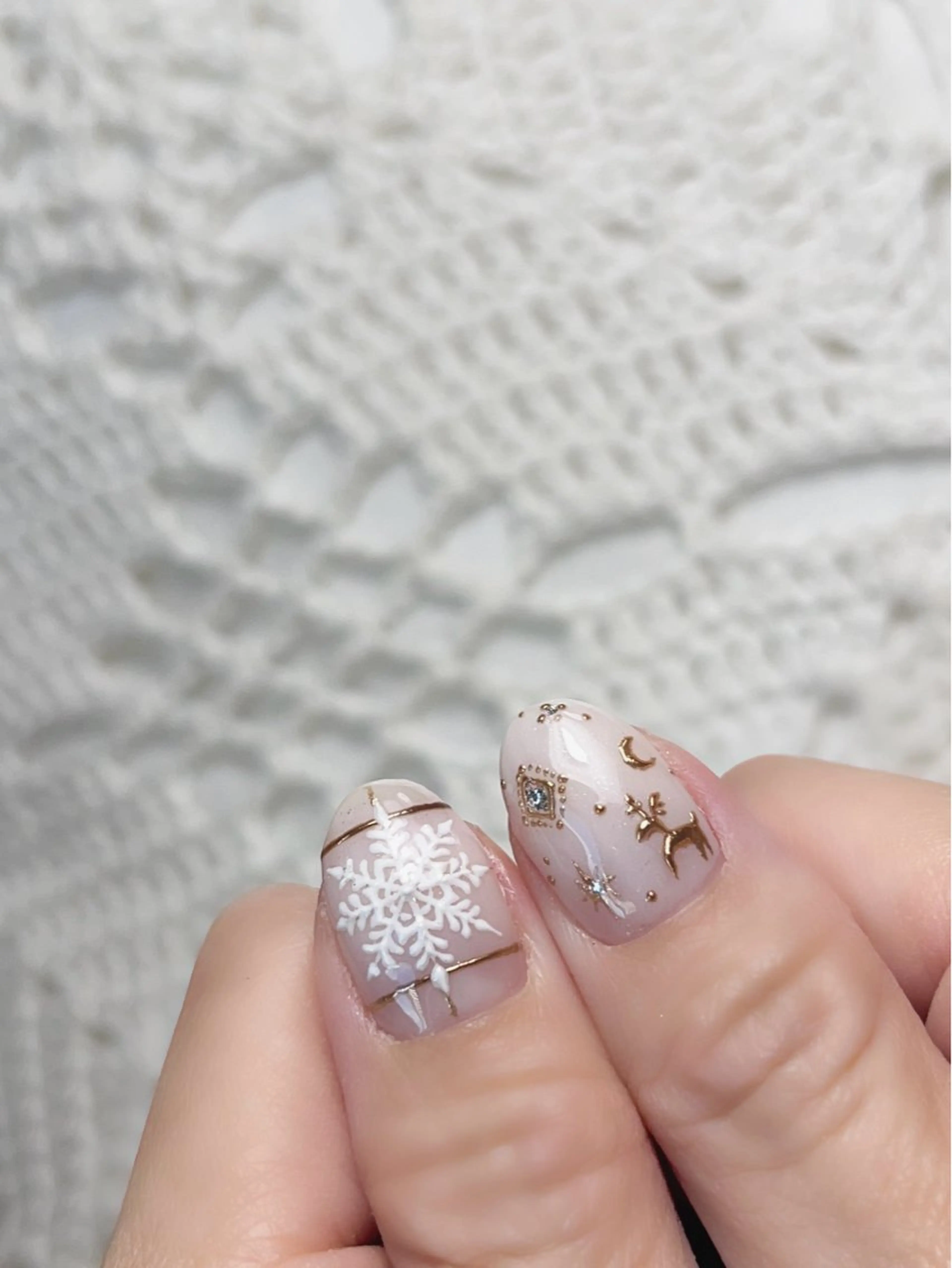 ネイル 冬ネイル クリスマス Nailsalon E's cafeのネイルデザイン