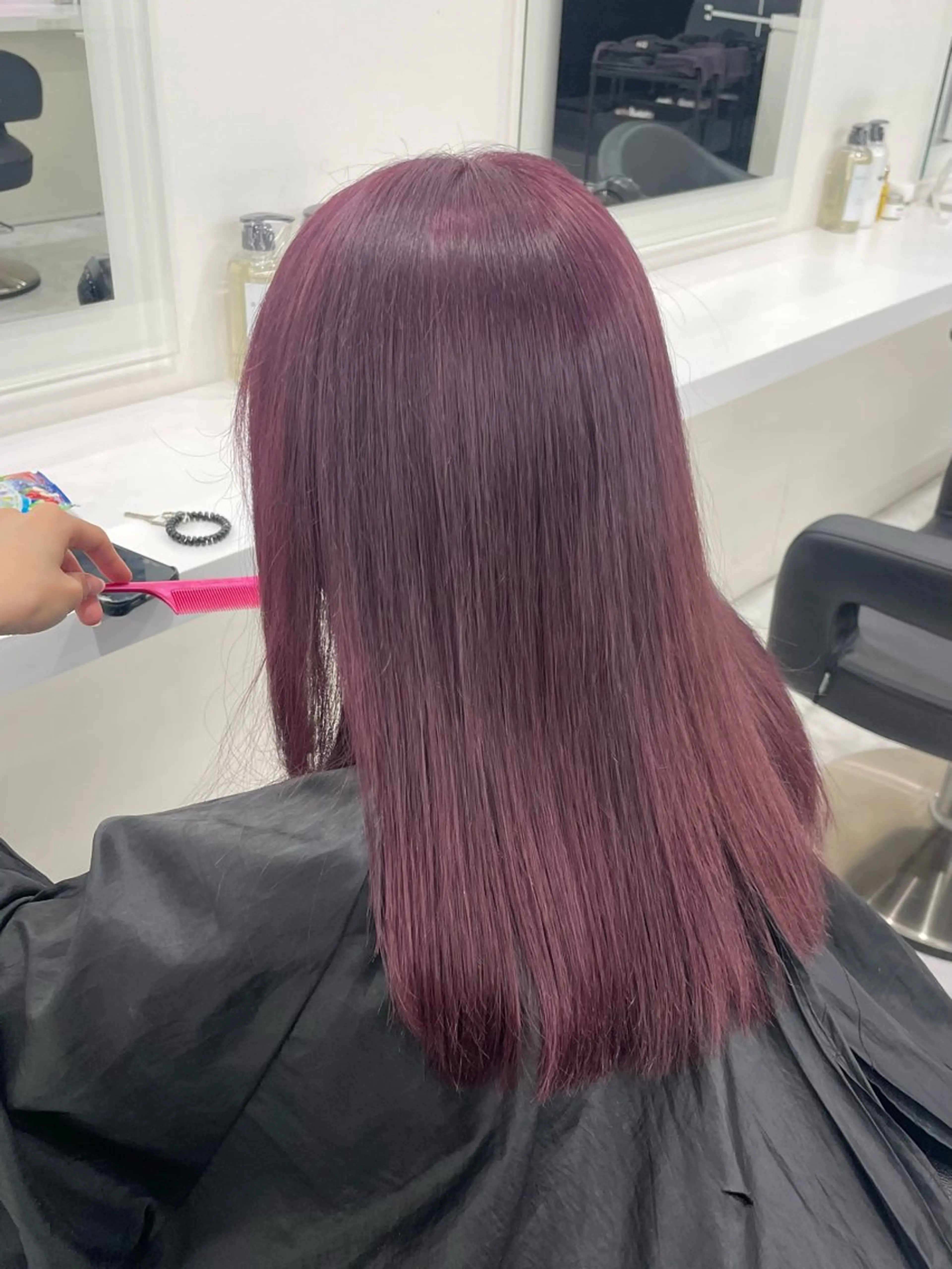 セミロング カラー 💗トレンド暖色ヘア Natsumi 💗のヘアスタイル