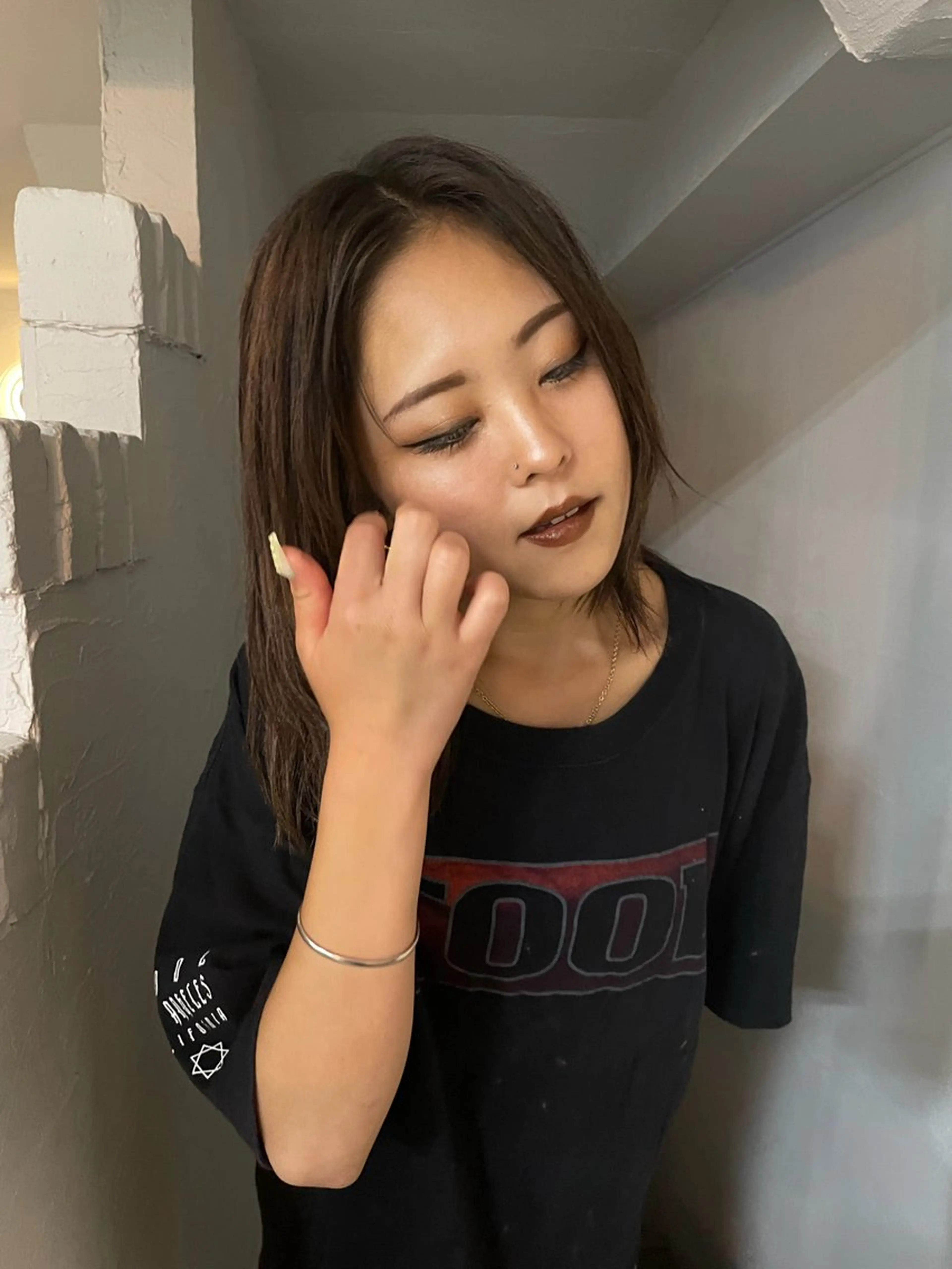 ミディアム カラー ケアパーマ/ブリーチ daisukeのヘアスタイル