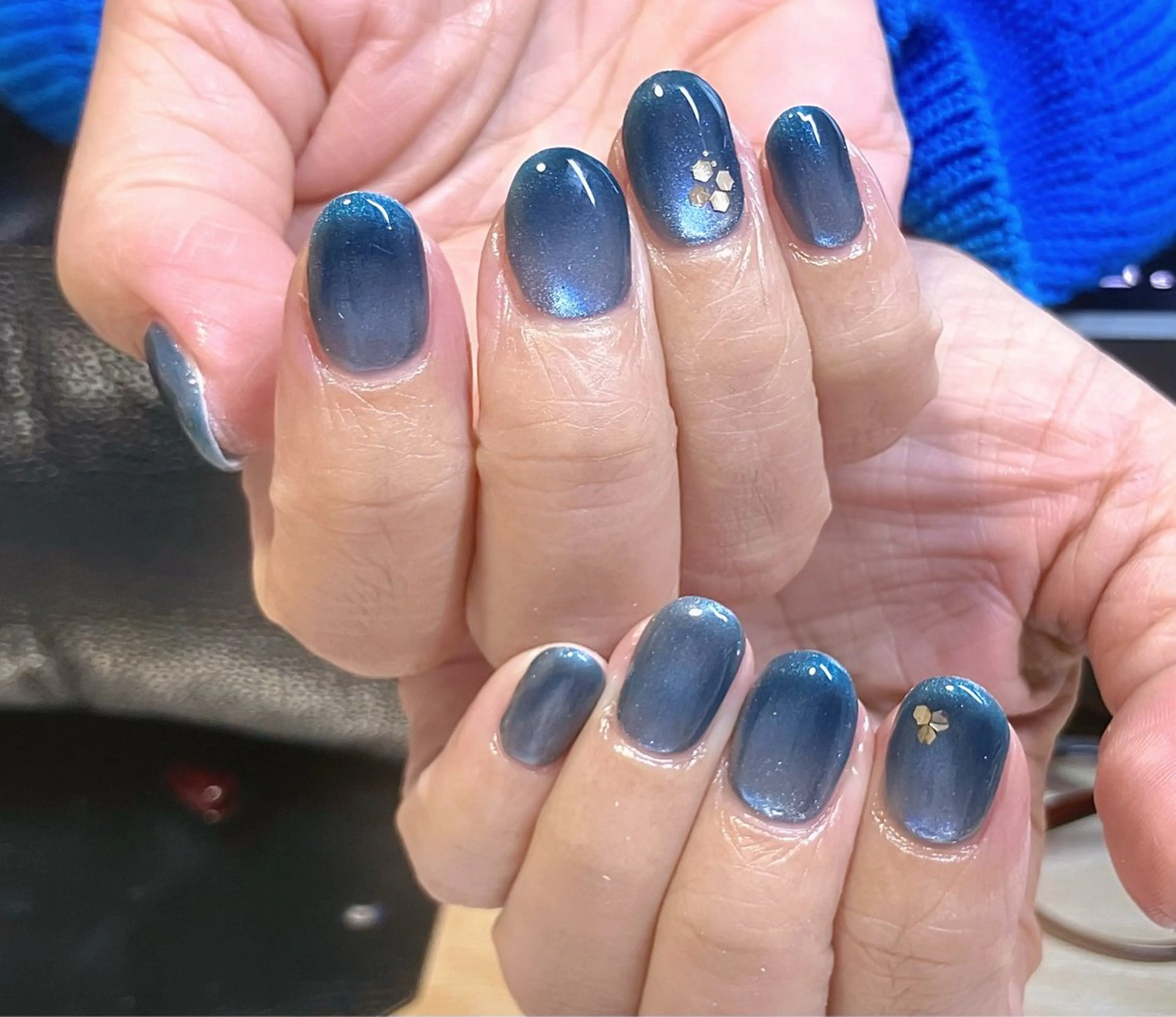 ネイル アートネイル ジェルネイル キラキラネイル マグネットネイル 大理石ネイル(マーブル) ハンドネイル RinRin　nail所属・孔 ジンシェンのネイルデザイン