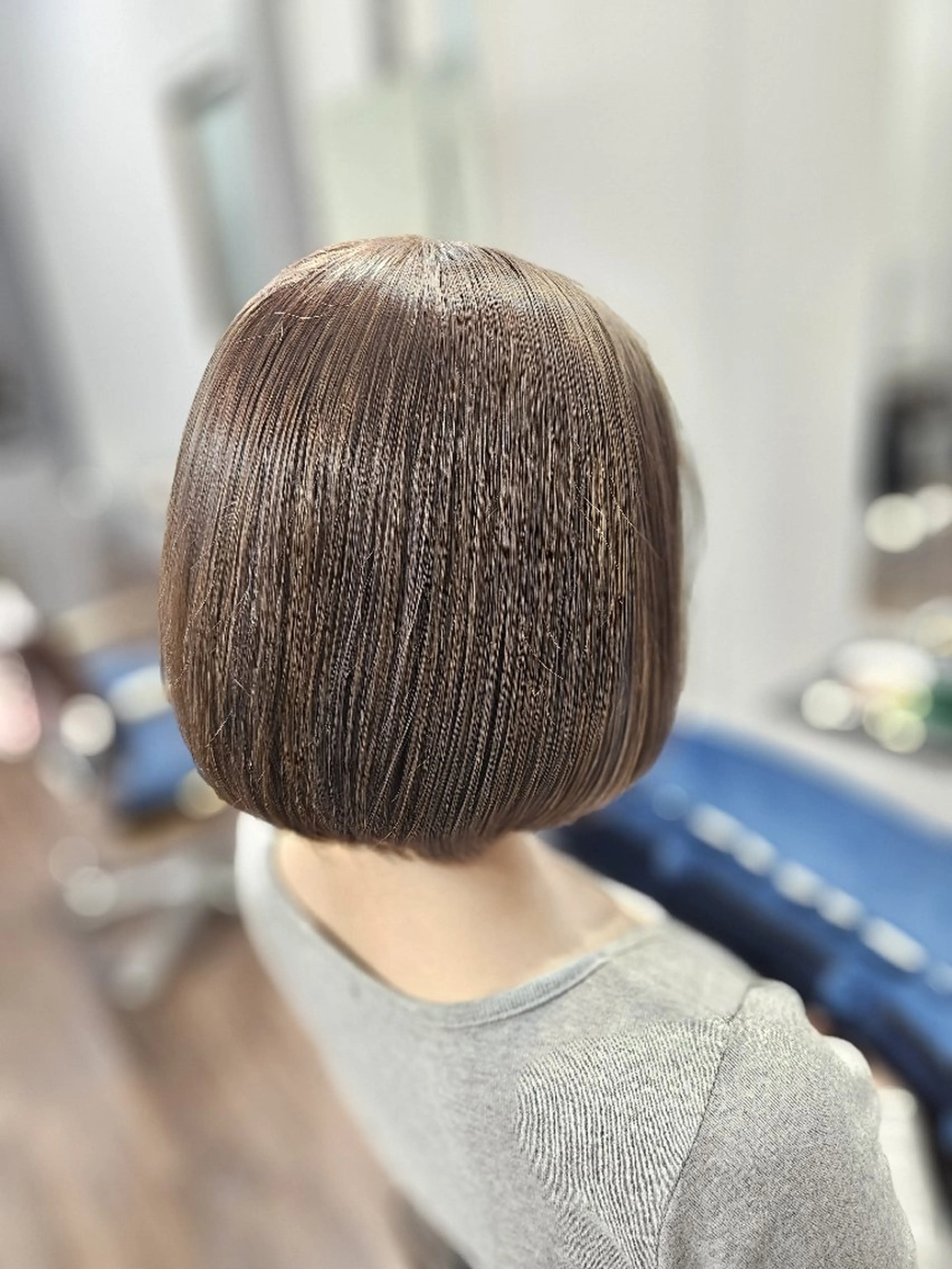 ショート カラー ワンレンボブ グレージュ ボブ カット ヘアカラー トリートメント terra✂️川嶋 大輔のヘアスタイル