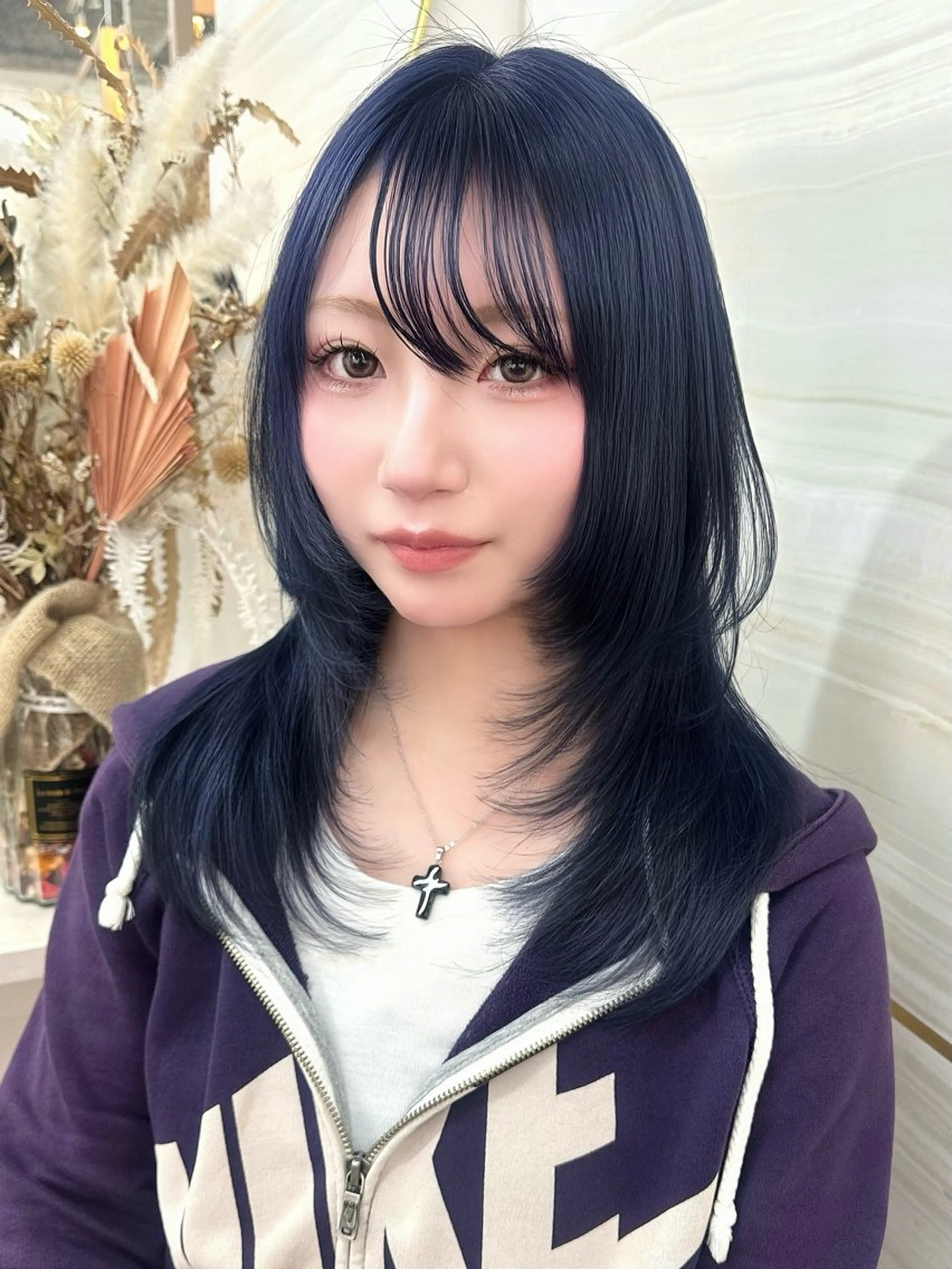 セミロング くびれヘア 顔周りカット ヨシンモリ 韓国風ヘア レイヤーカット ヘアカラー 🦋高瀬寛菜🦋 韓国/ブリーチのヘアスタイル