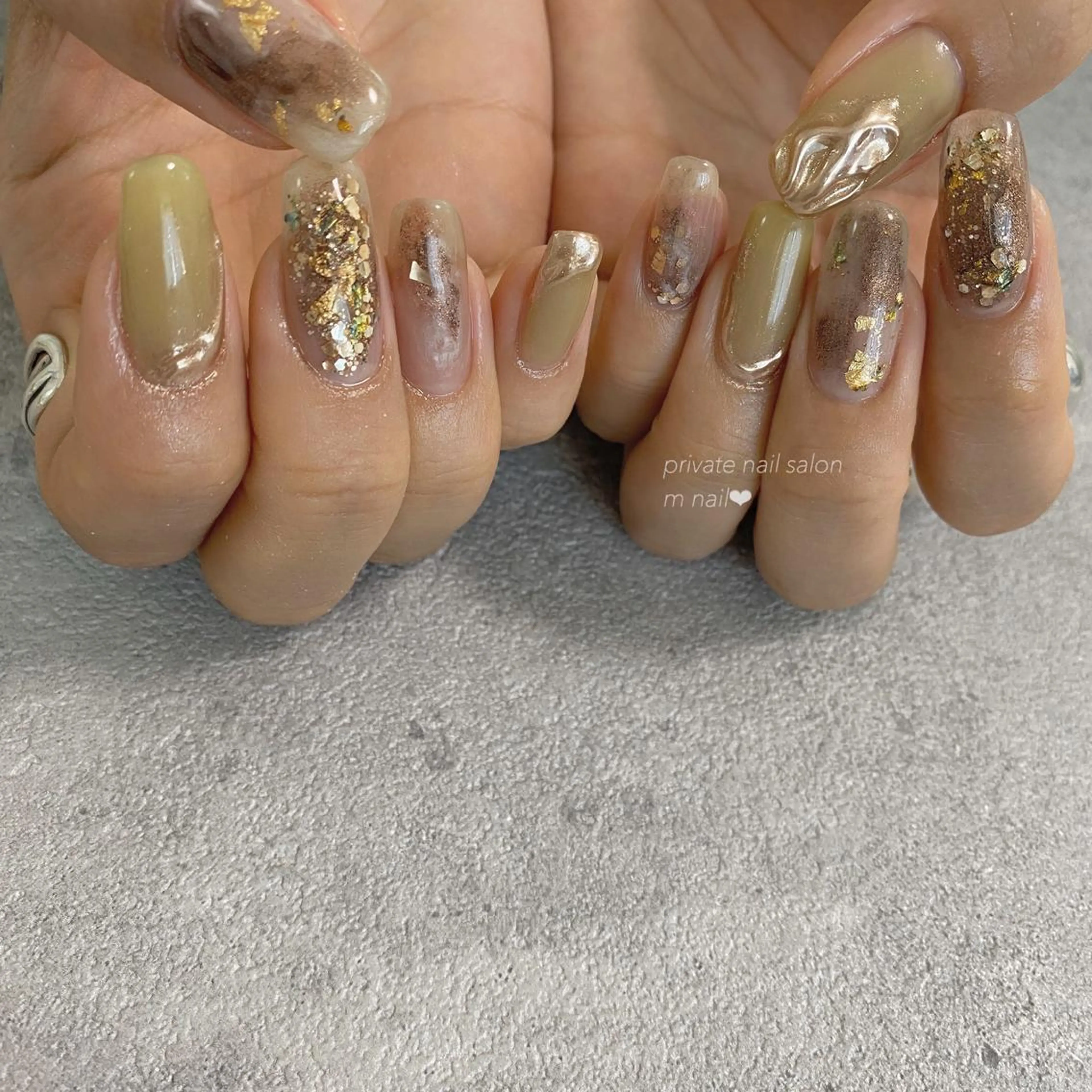 ネイル ピスタチオネイル ハンドネイル 小河原 舞のネイルデザイン