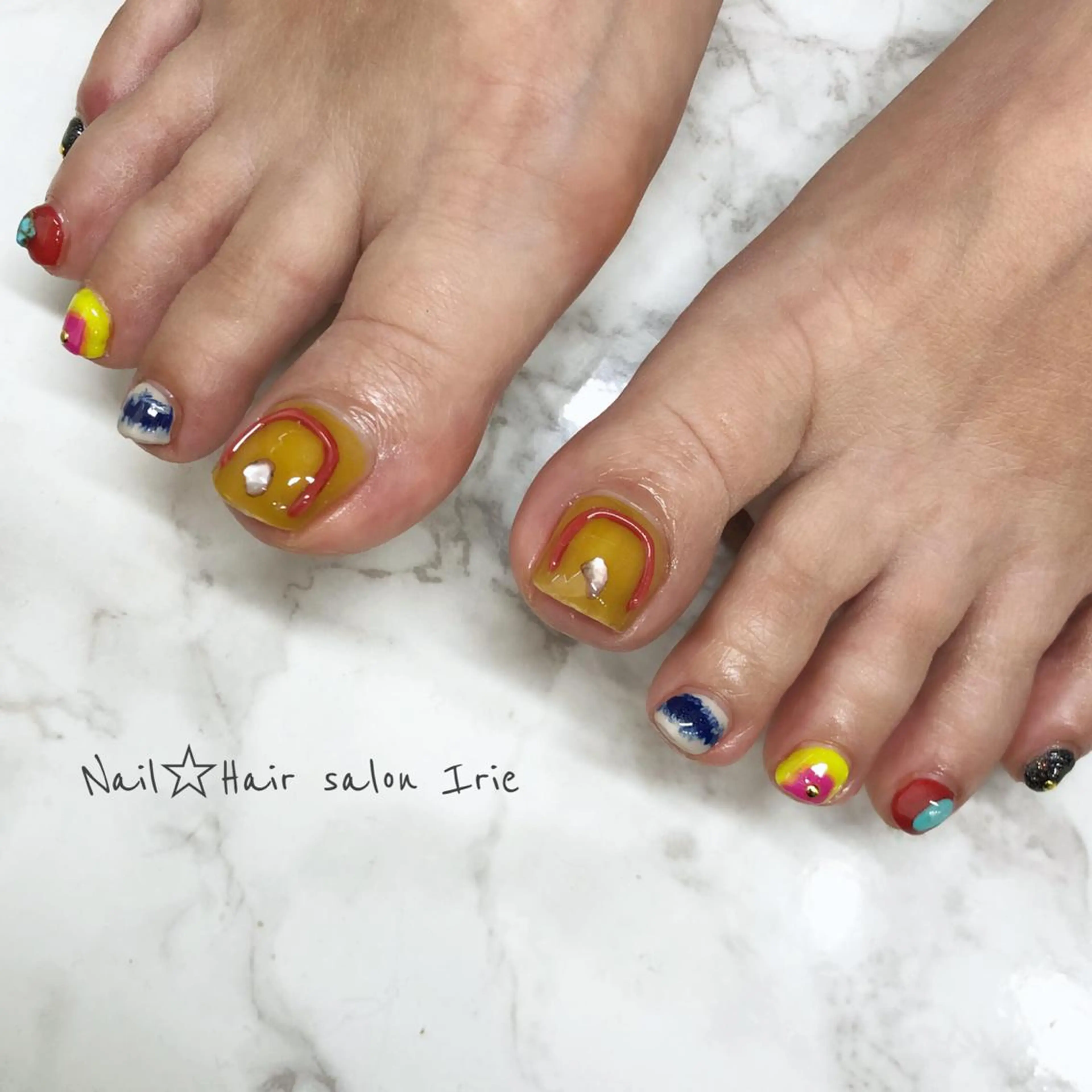 ネイル フットネイル Hair salon Irie所属・與儀 知佳のネイルデザイン