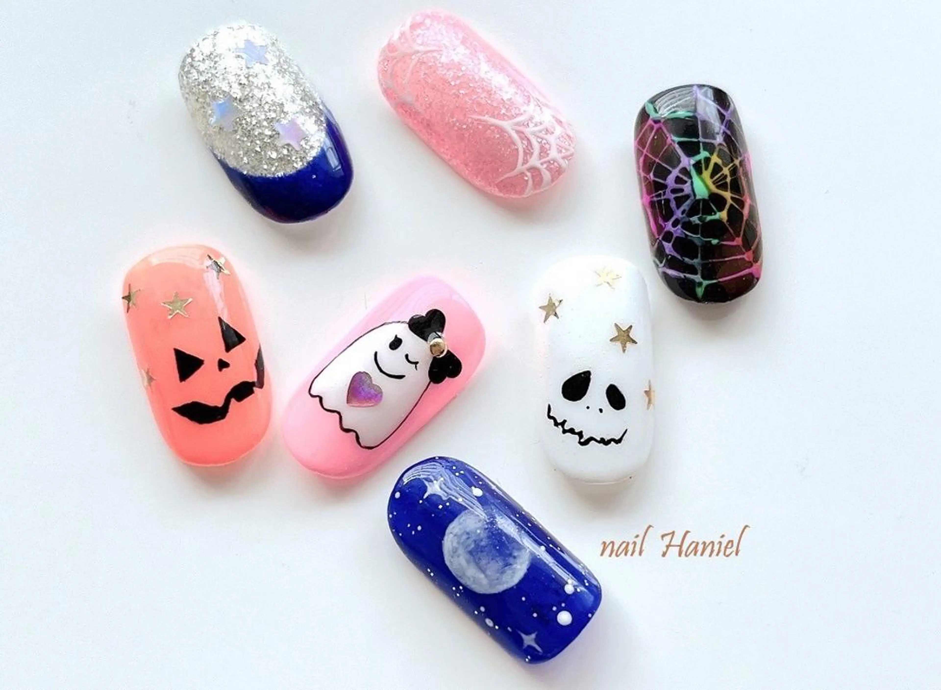ネイル フットネイル ジェルネイル ハロウィン nail Haniel所属・半蔵門サロンハニエル 魅神 ちよのネイルデザイン