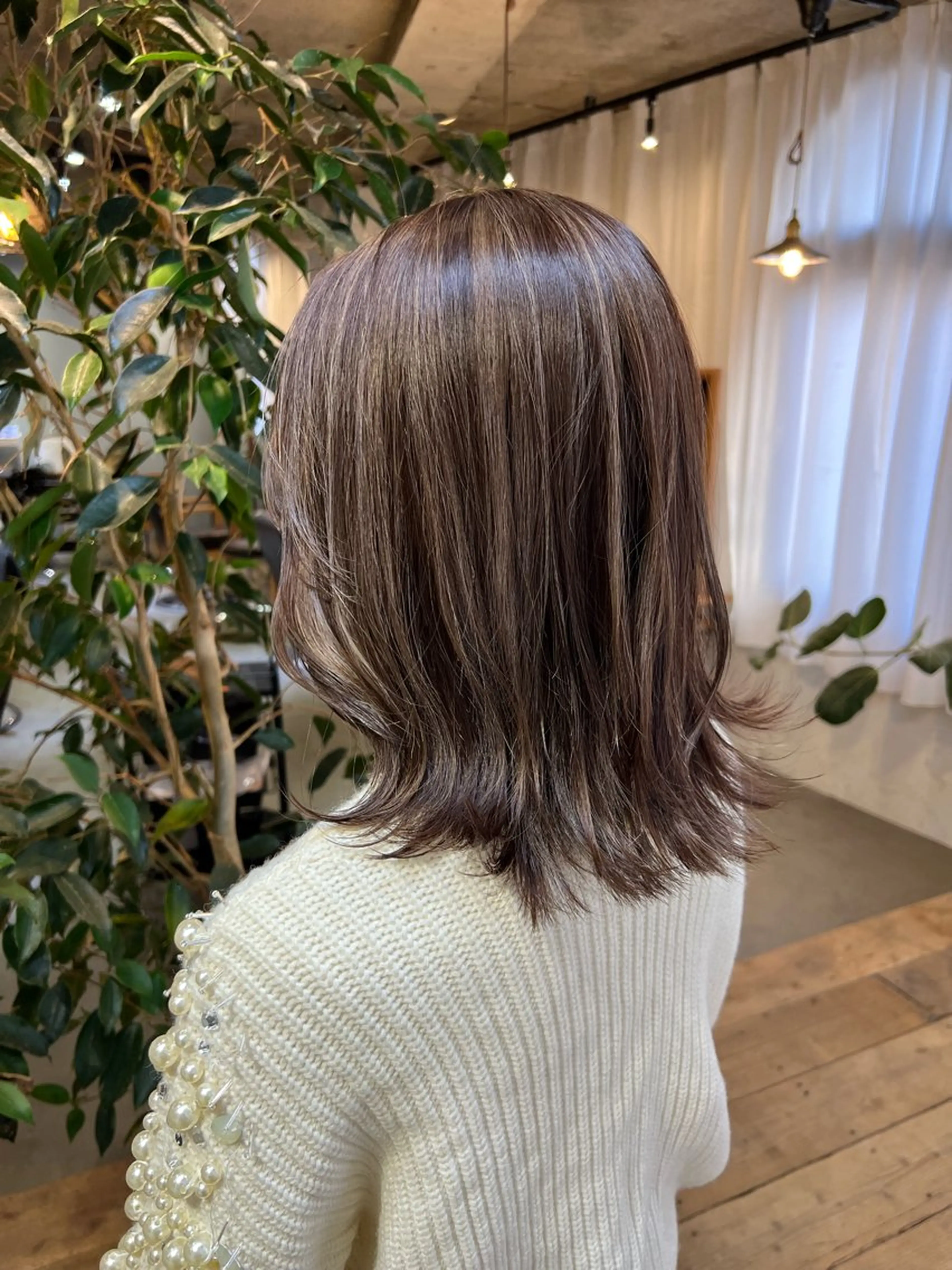 ミディアム カラー ハイライトカラー ハイライト カット ヘアカラー トリートメント 髪質改善/艶髪カラー 関野文也のヘアスタイル