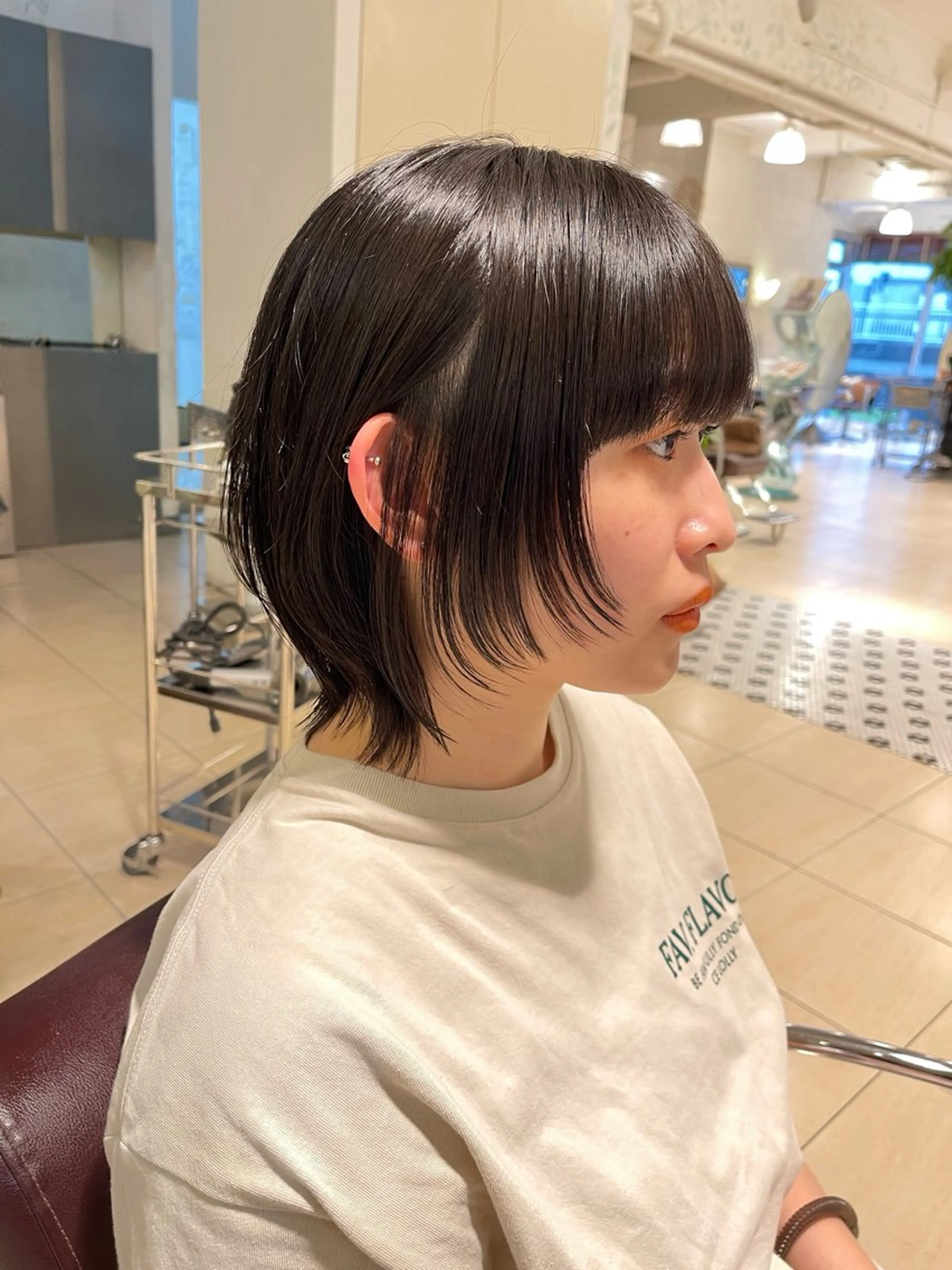 ミディアム カット ショート／ボブ／ クセ毛特化／越野雄大のヘアスタイル