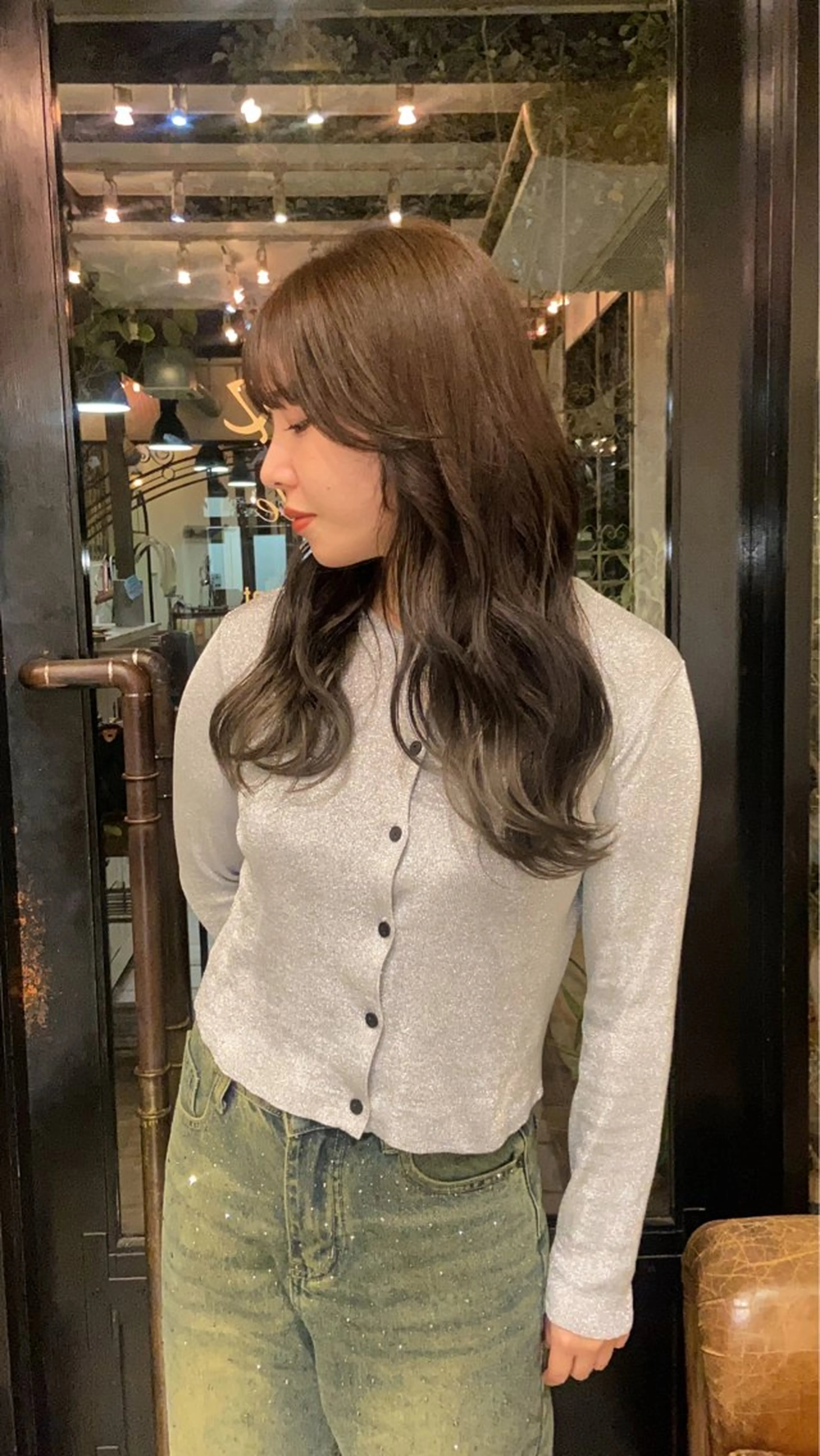 ロング カラー ベージュカラー オリーブベージュ ダメージレス美容師 🌱水島侑理のヘアスタイル