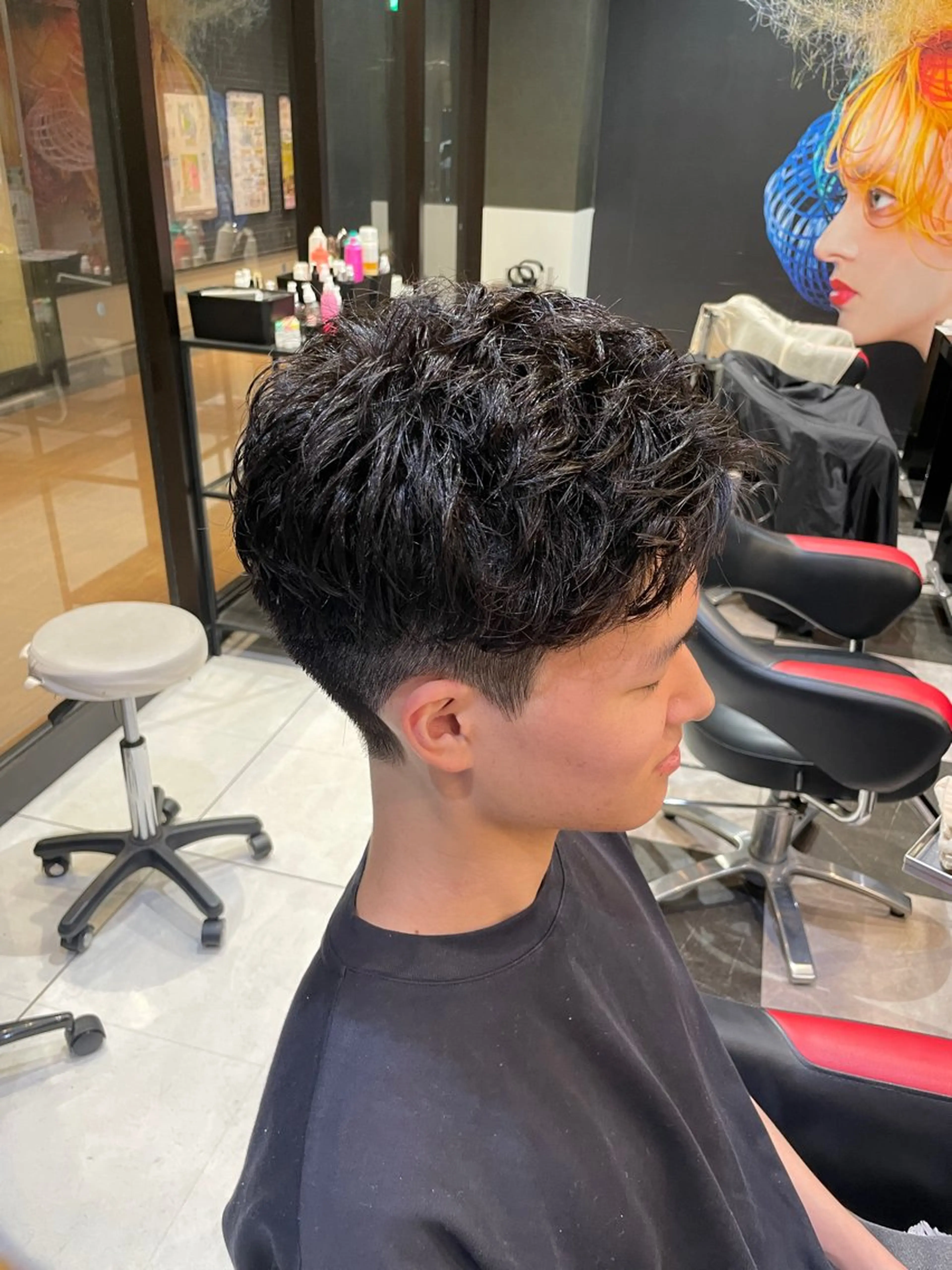 ショート パーマ メンズ メンズパーマ スパイラルパーマ 田中 海斗のヘアスタイル