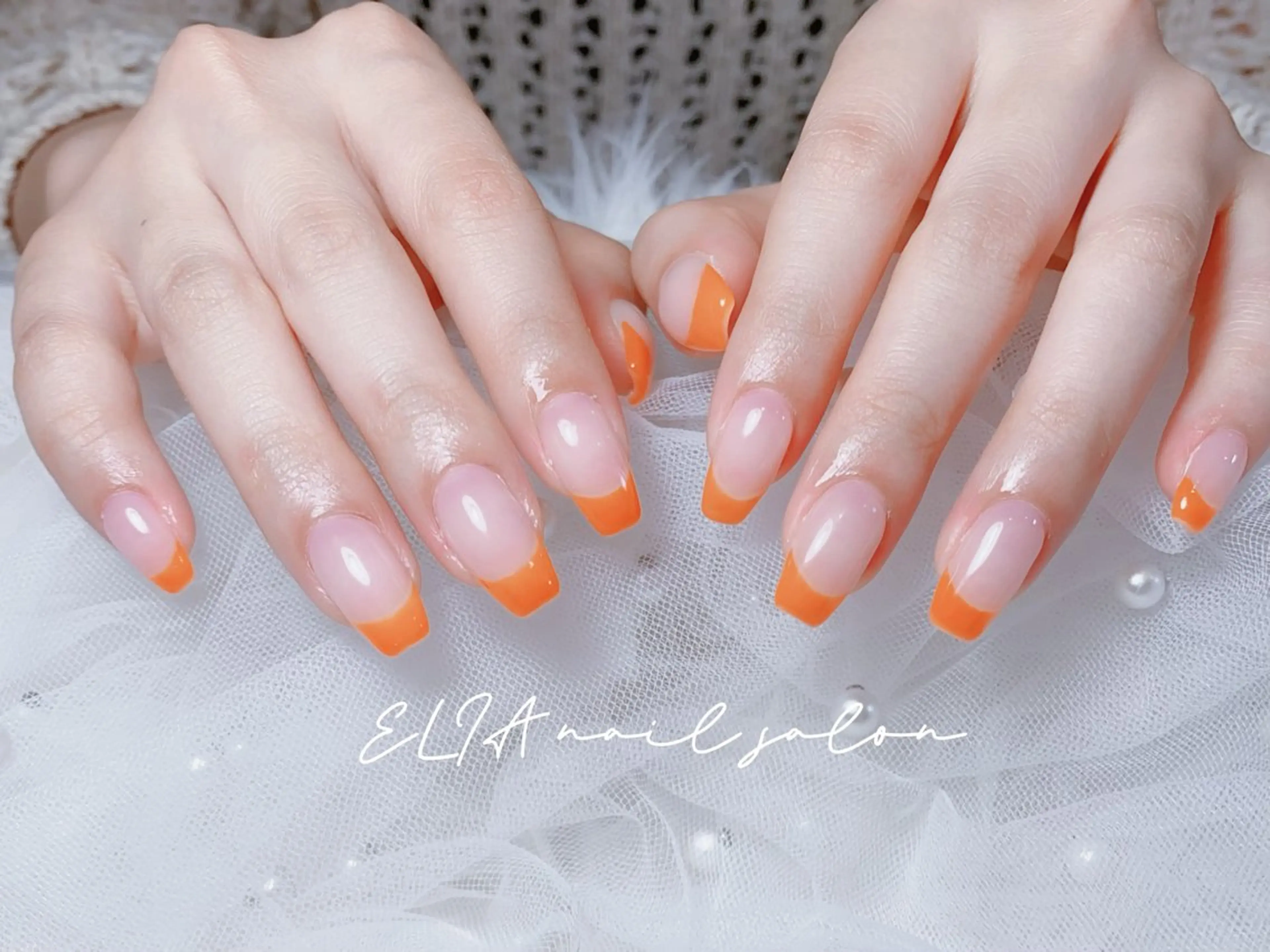 ネイル チークネイル 長さ出し グラデーション ラメ(グリッター) ラメグラデーション ELIA【エリア】 nailsalonのネイルデザイン