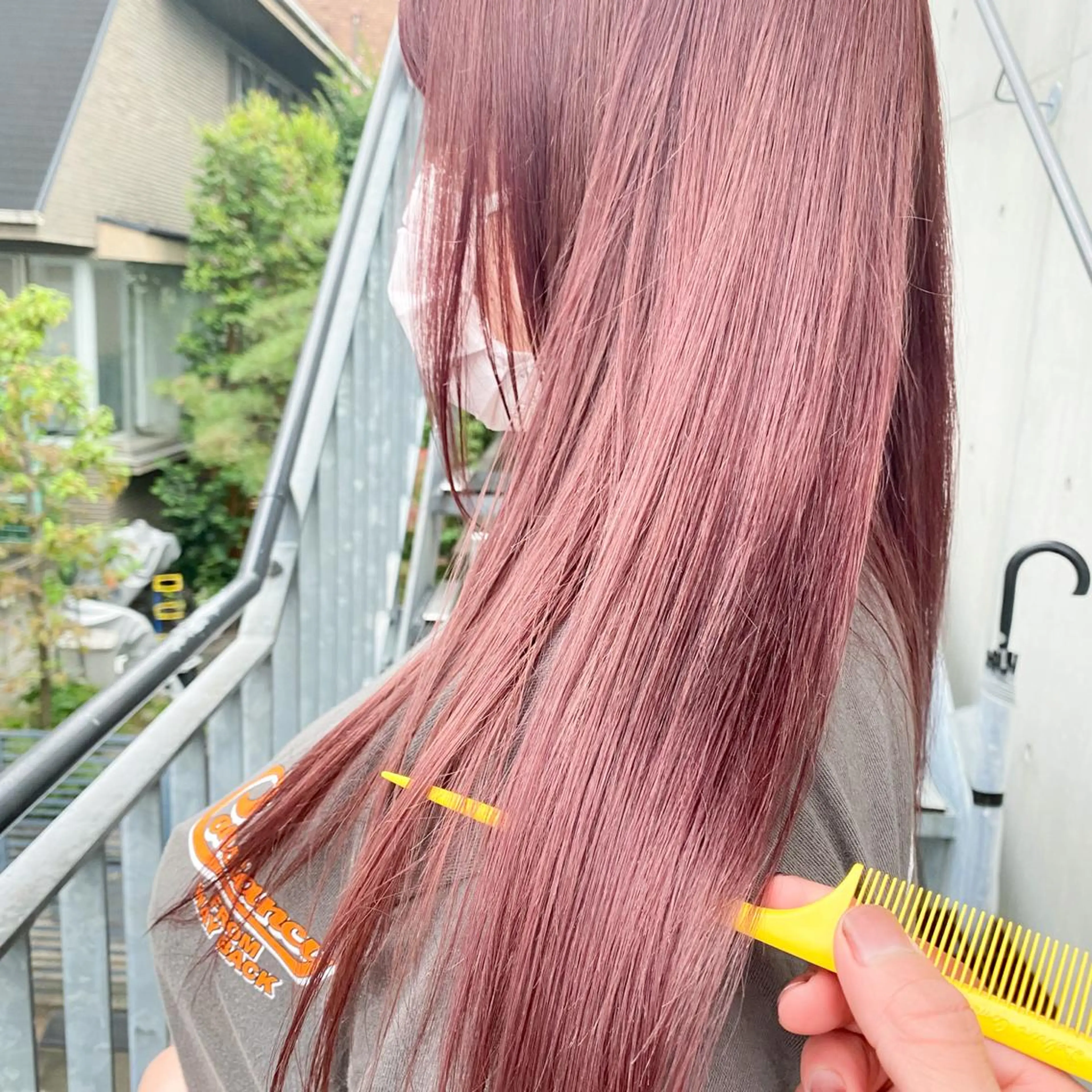 ロング カラー 艶髪ブリーチ 永井竜也のヘアスタイル