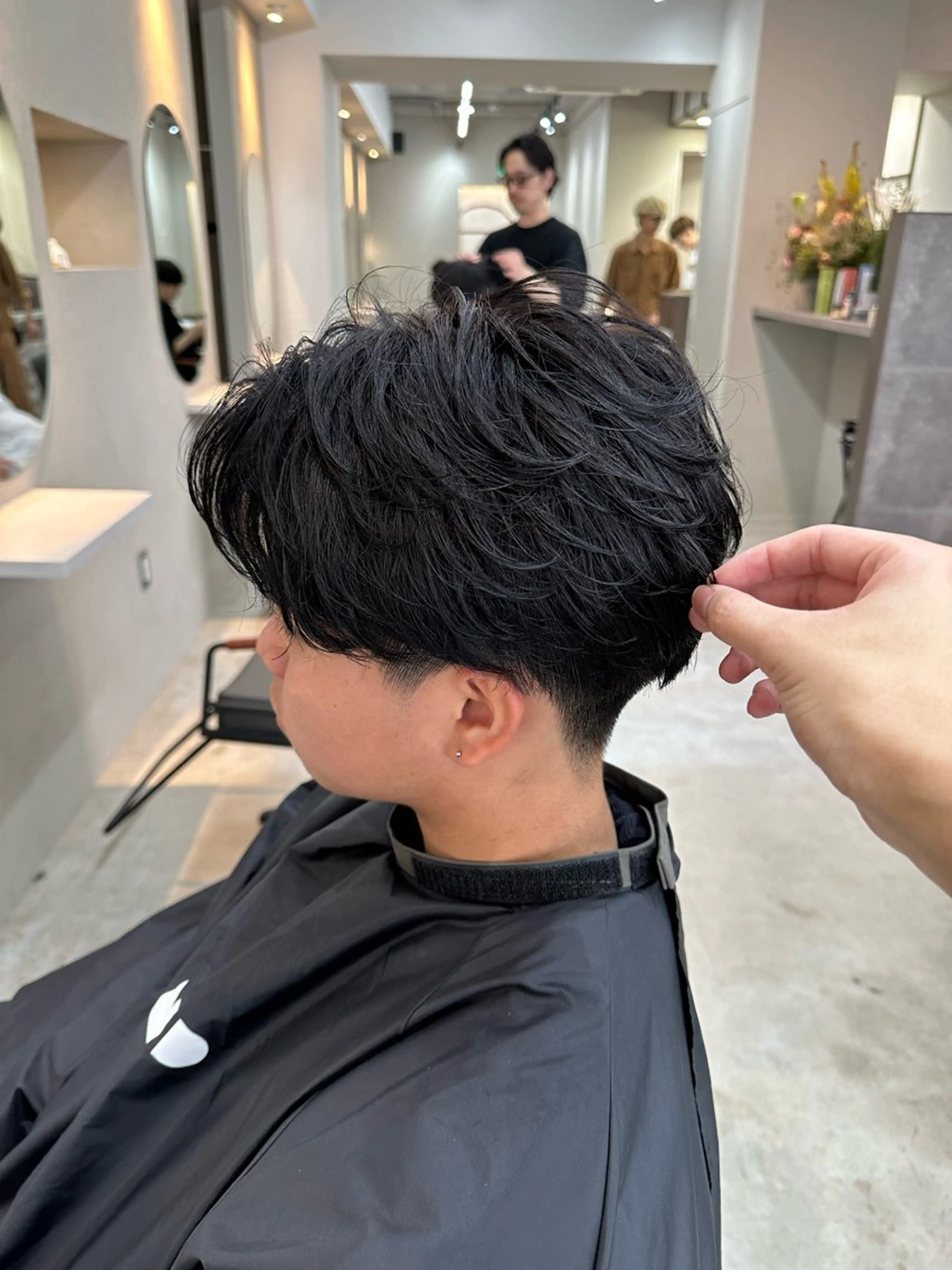 ショート パーマ メンズ カット パーマ 木下 健心のヘアスタイル
