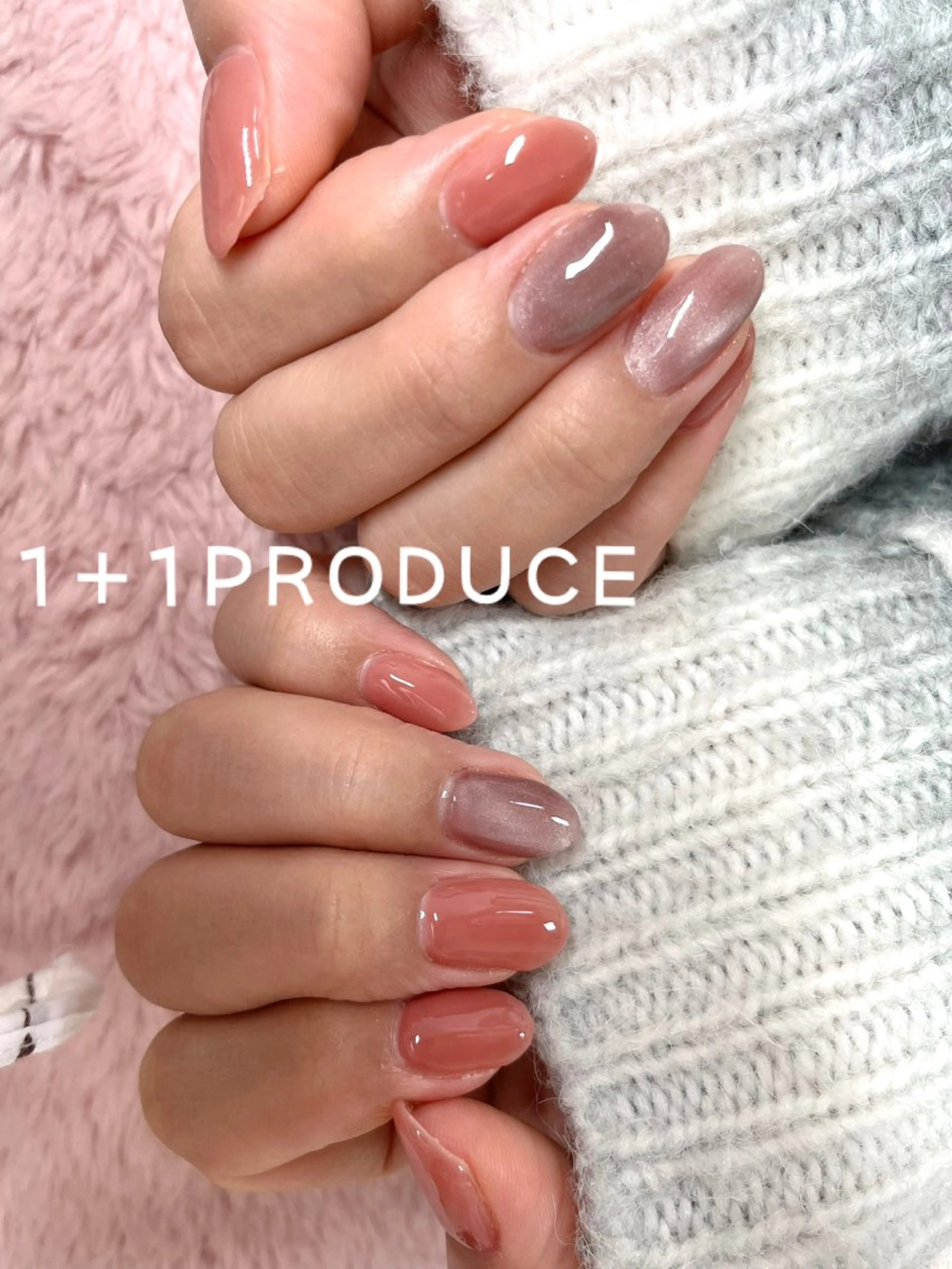 ネイル マグネットネイル ハンドネイル 1+1 PRODUCEのネイルデザイン
