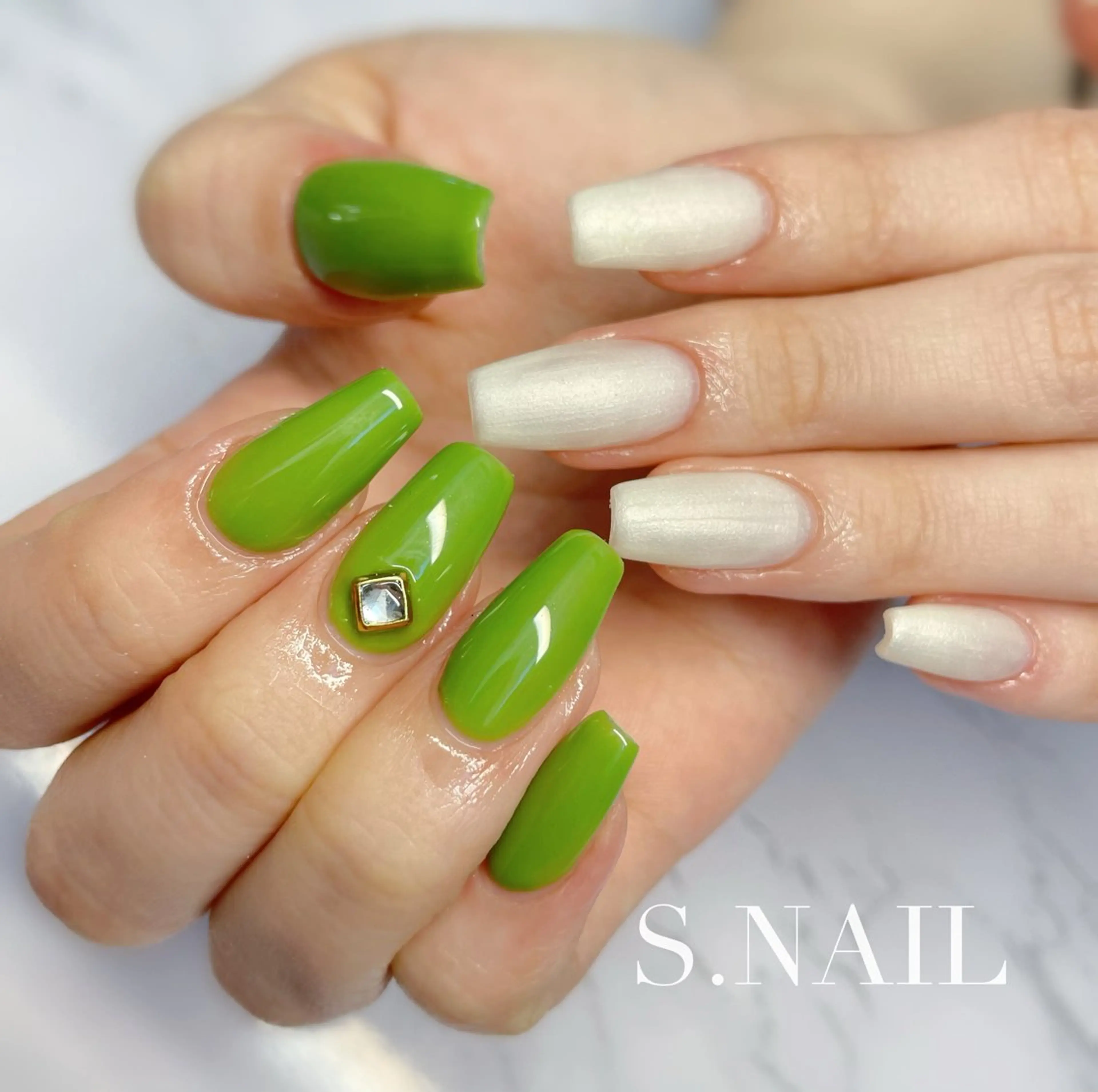 ネイル ワンカラーネイル 春ネイル ハンドネイル S♡NAIL所属・S.NAIL Suuのネイルデザイン