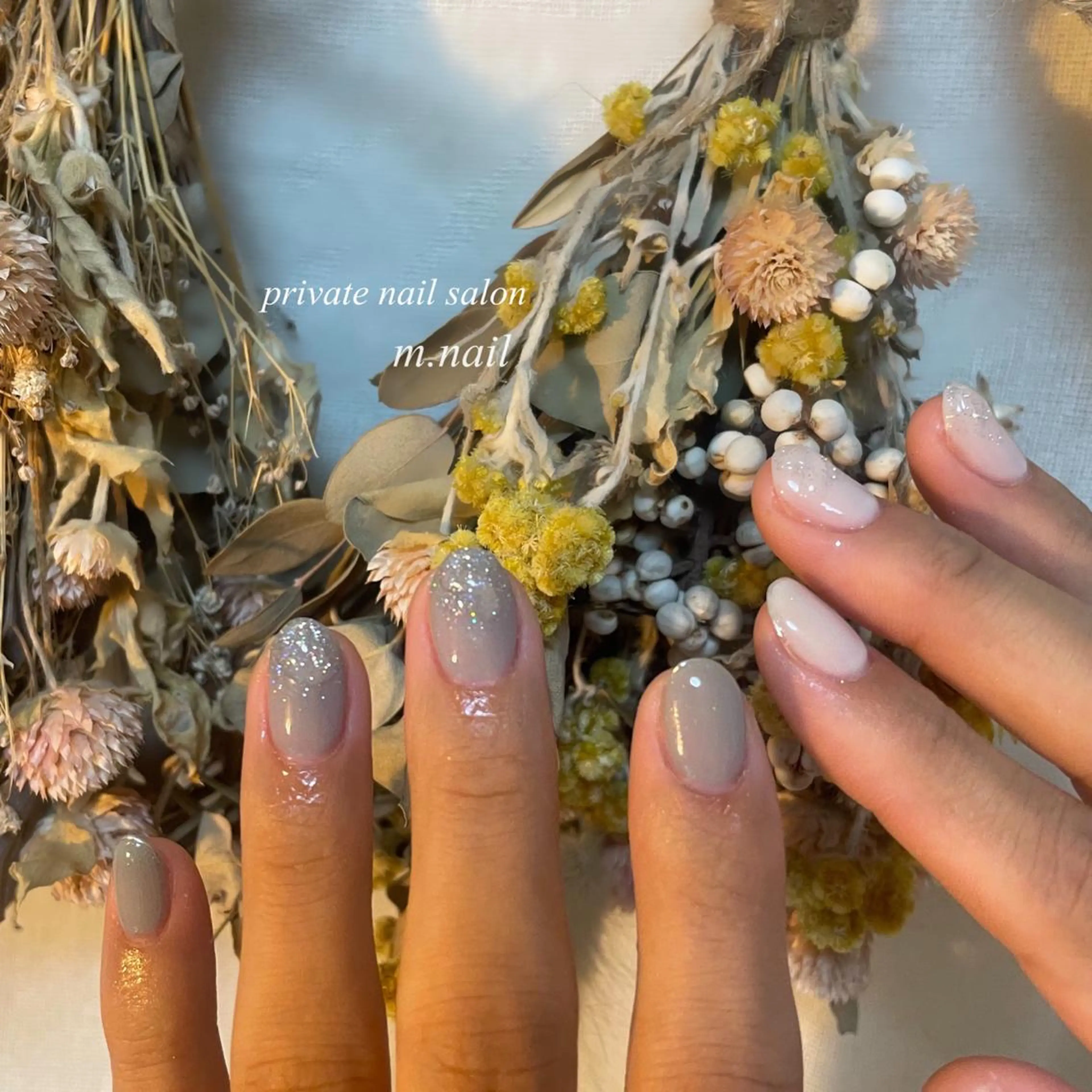 ネイル 氷ネイル・うるうるネイル ラメ(グリッター) ぷっくりネイル ハンドネイル m.nail salonのネイルデザイン