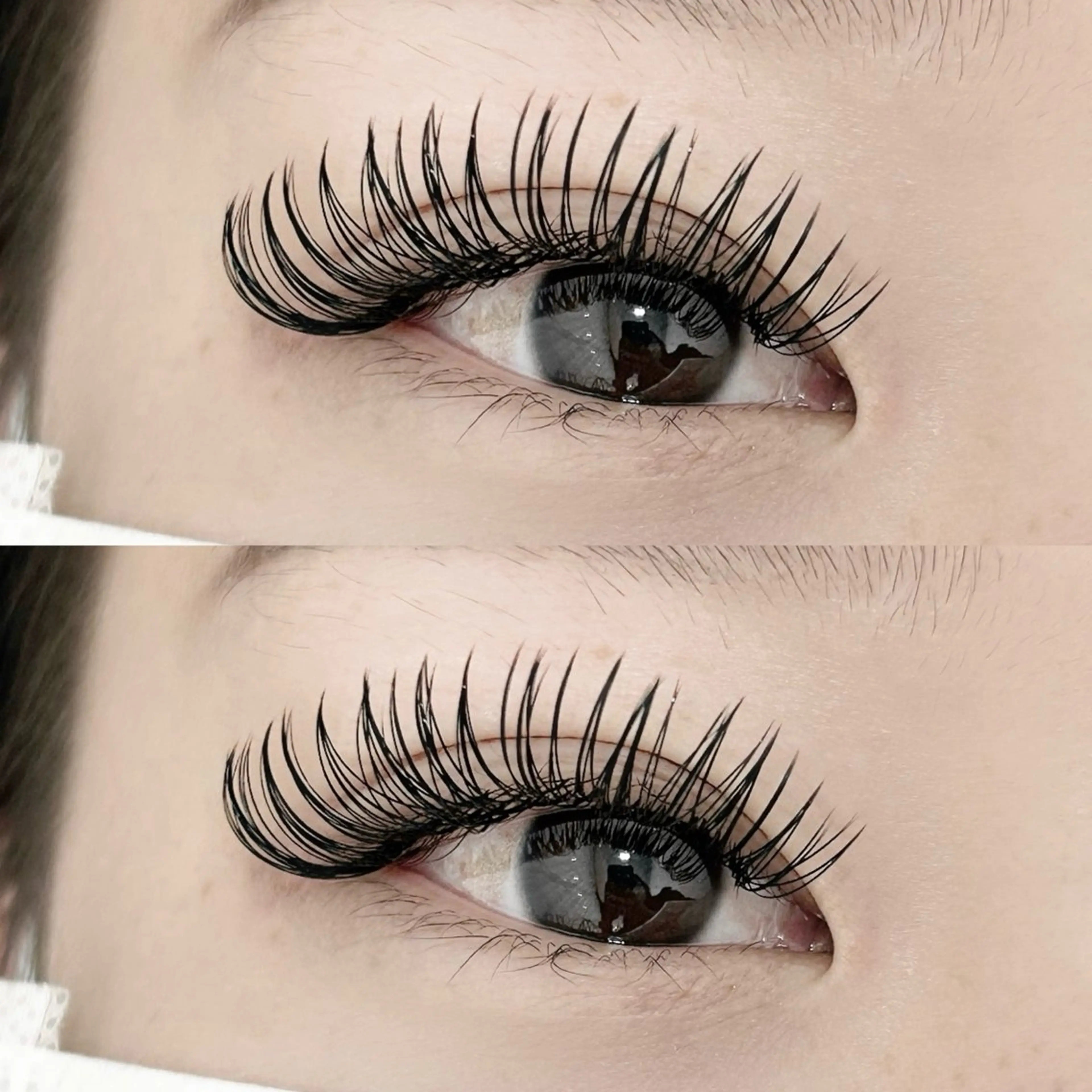 マツエク・マツパ フラットラッシュ 目尻長め grace produce by picasso門田屋敷店所属・grace 多田のマツエク・マツパデザイン