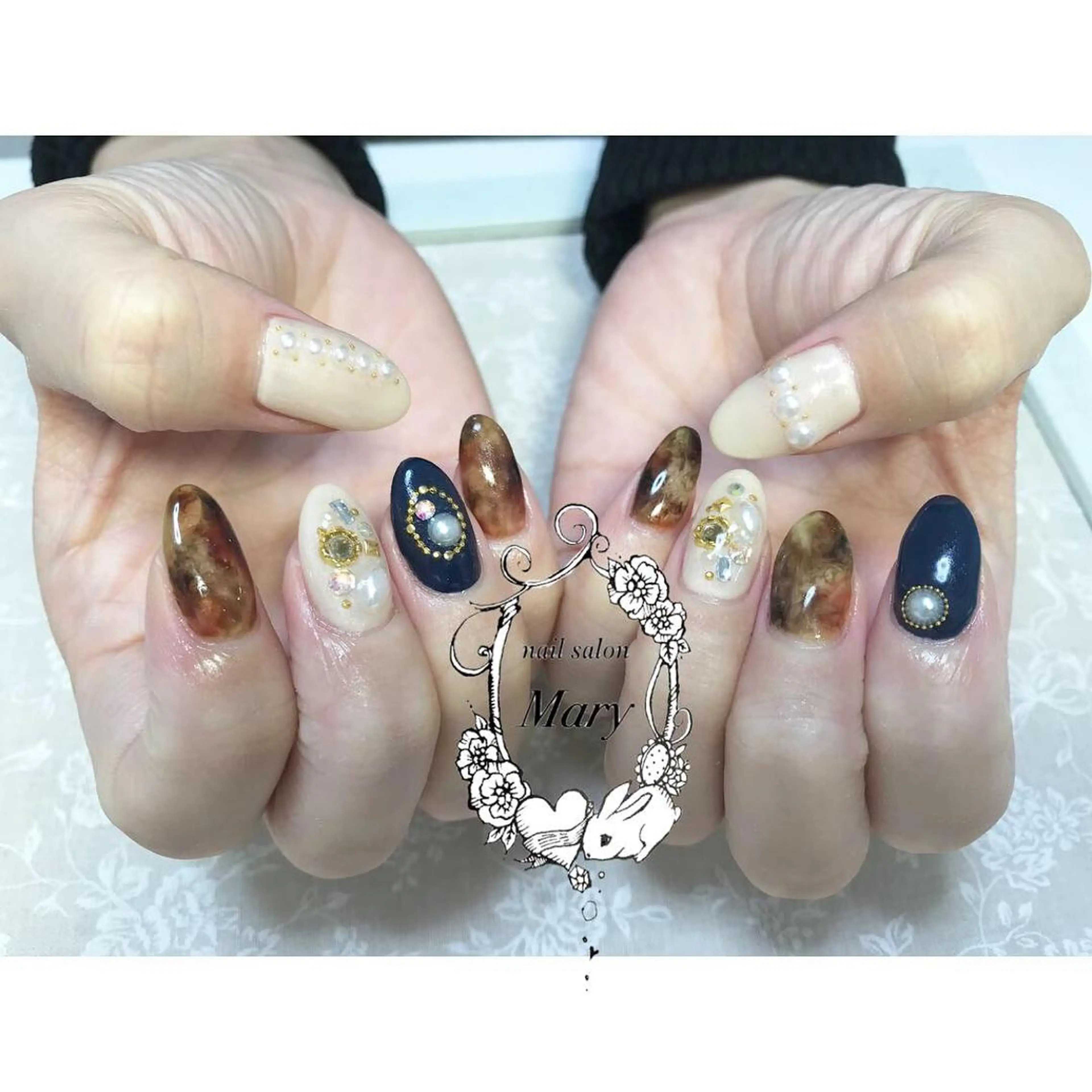 ネイル べっ甲ネイル WITH  NAIL ネイリストのネイルデザイン