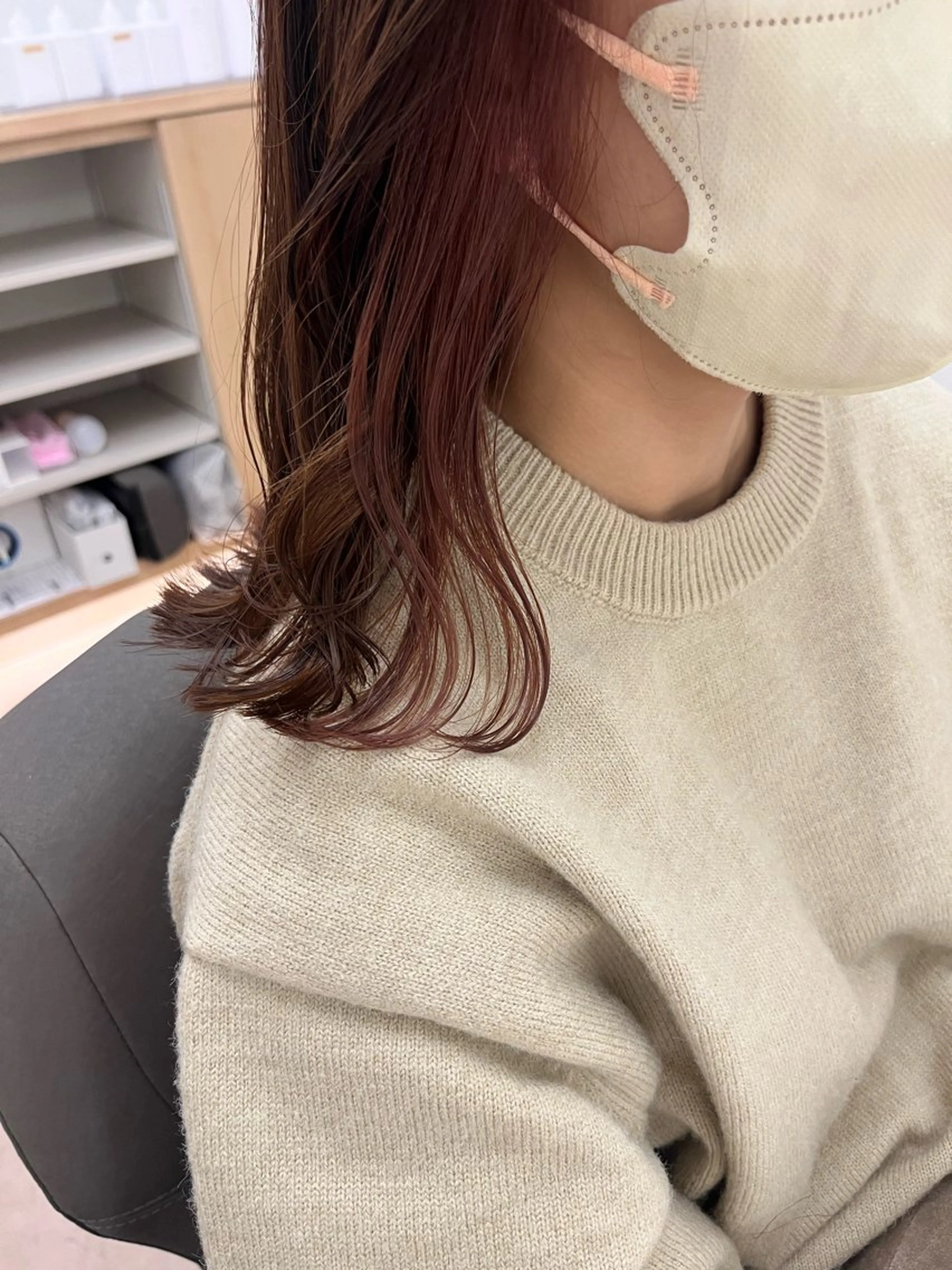 ミディアム カラー インナーカラー 暖色カラー／ ヘアセット🌛櫻井舞のヘアスタイル