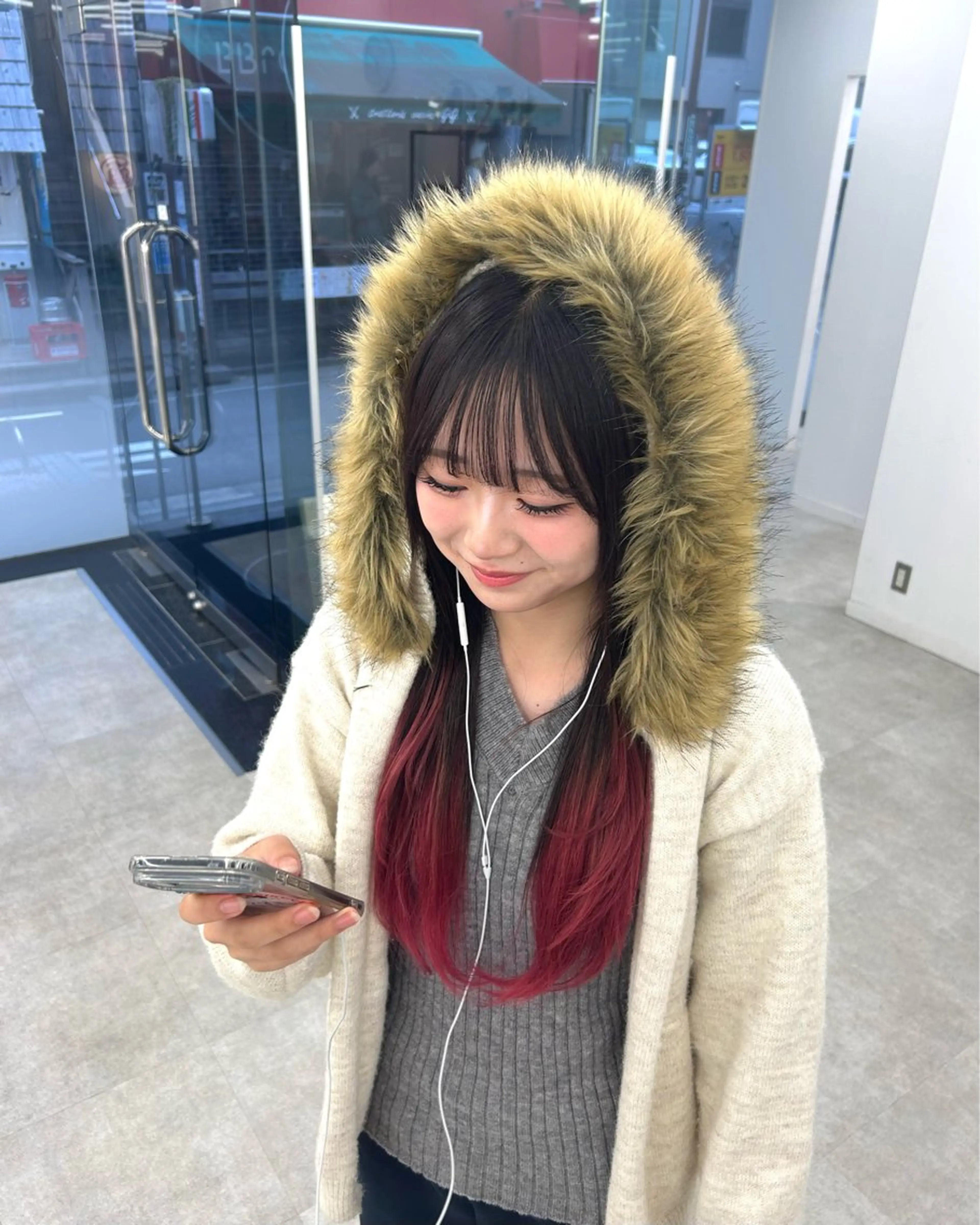 ロング カラー グラデーションカラー ピンクカラー ヘアカラー トリートメント 透明感ハイトーン特化 /ケアブリーチ/莉駒のヘアスタイル