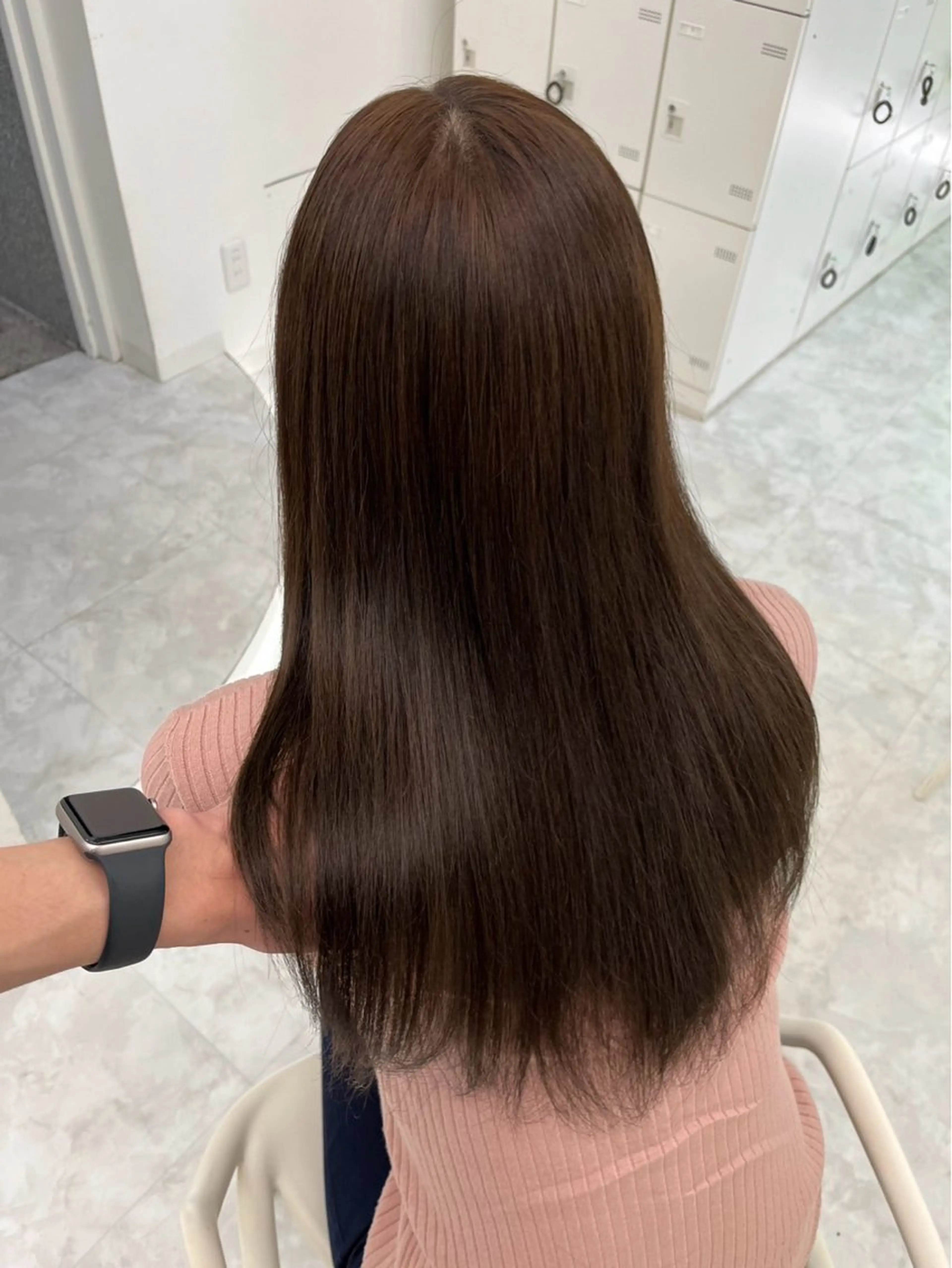 ロング カット トリートメント ヘッドスパ ヘアセット 透明感ベージュ🤎 パタオのヘアスタイル