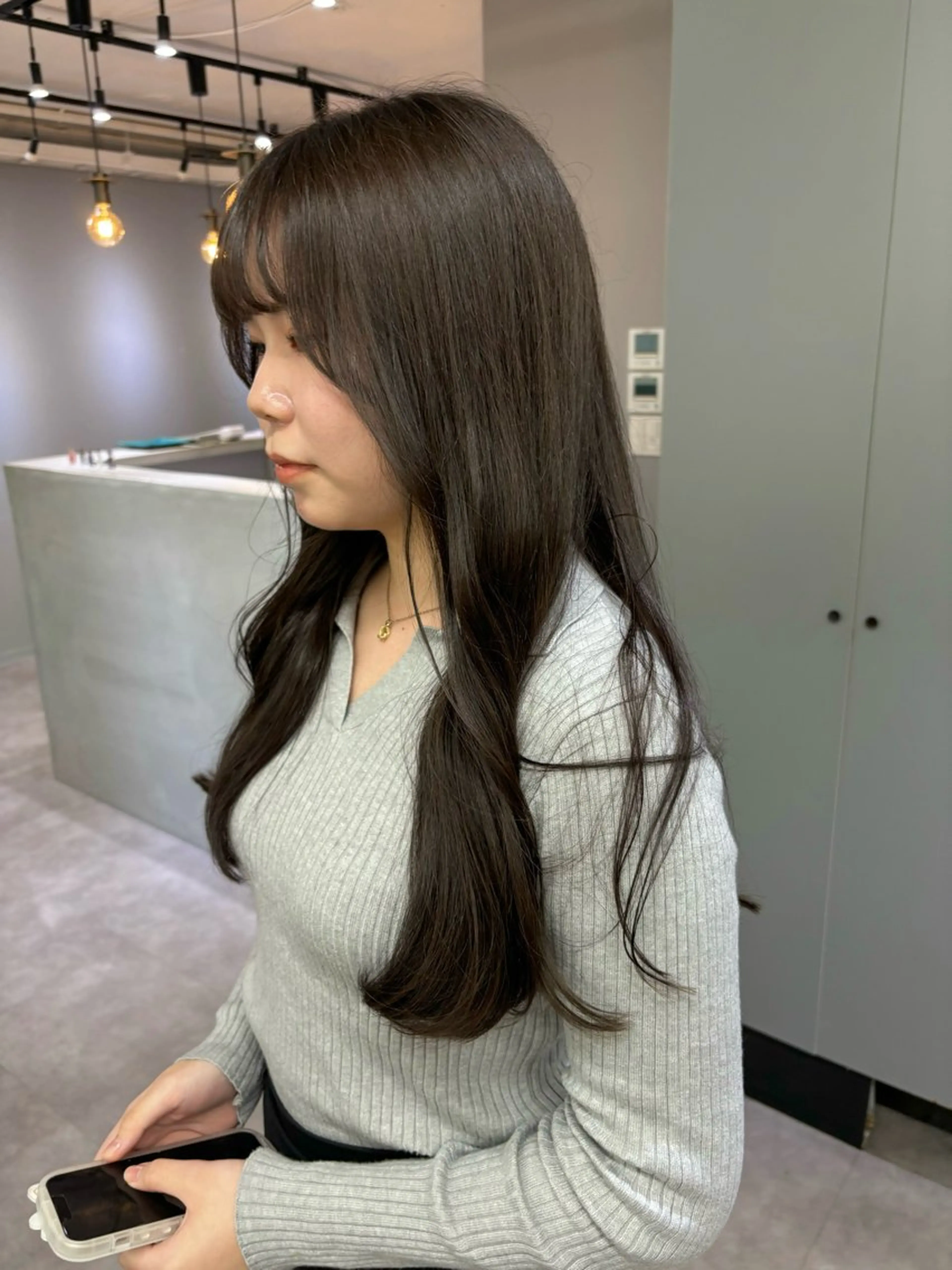 ロング カラー ベージュカラー フォギーベージュ きよはらちさき🍑 柔らかカラー🌱🫧のヘアスタイル
