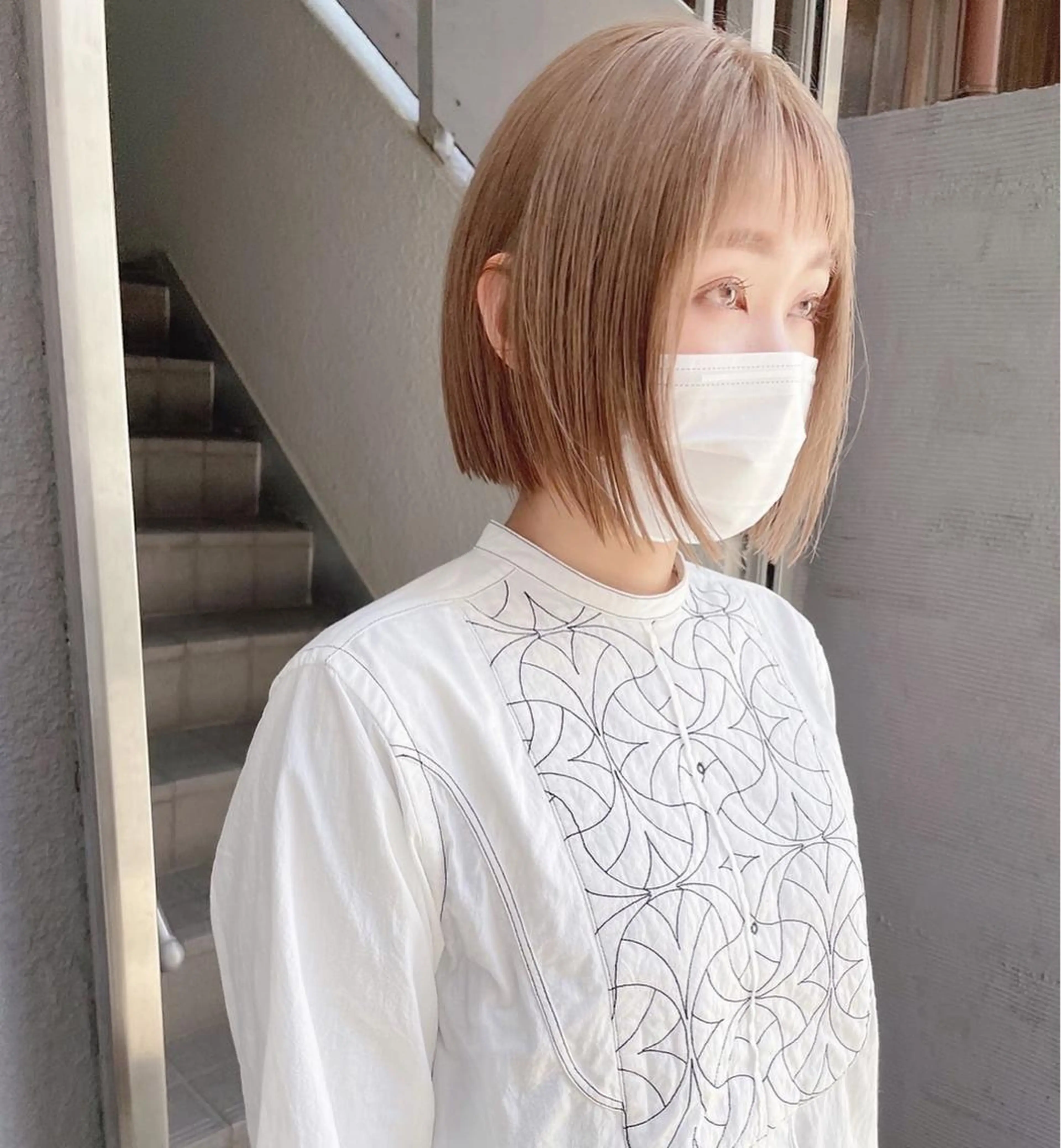 ミディアム ボブ カット ヘアカラー トリートメント ボブ/ショート 🌟梅田盛一🌟のヘアスタイル
