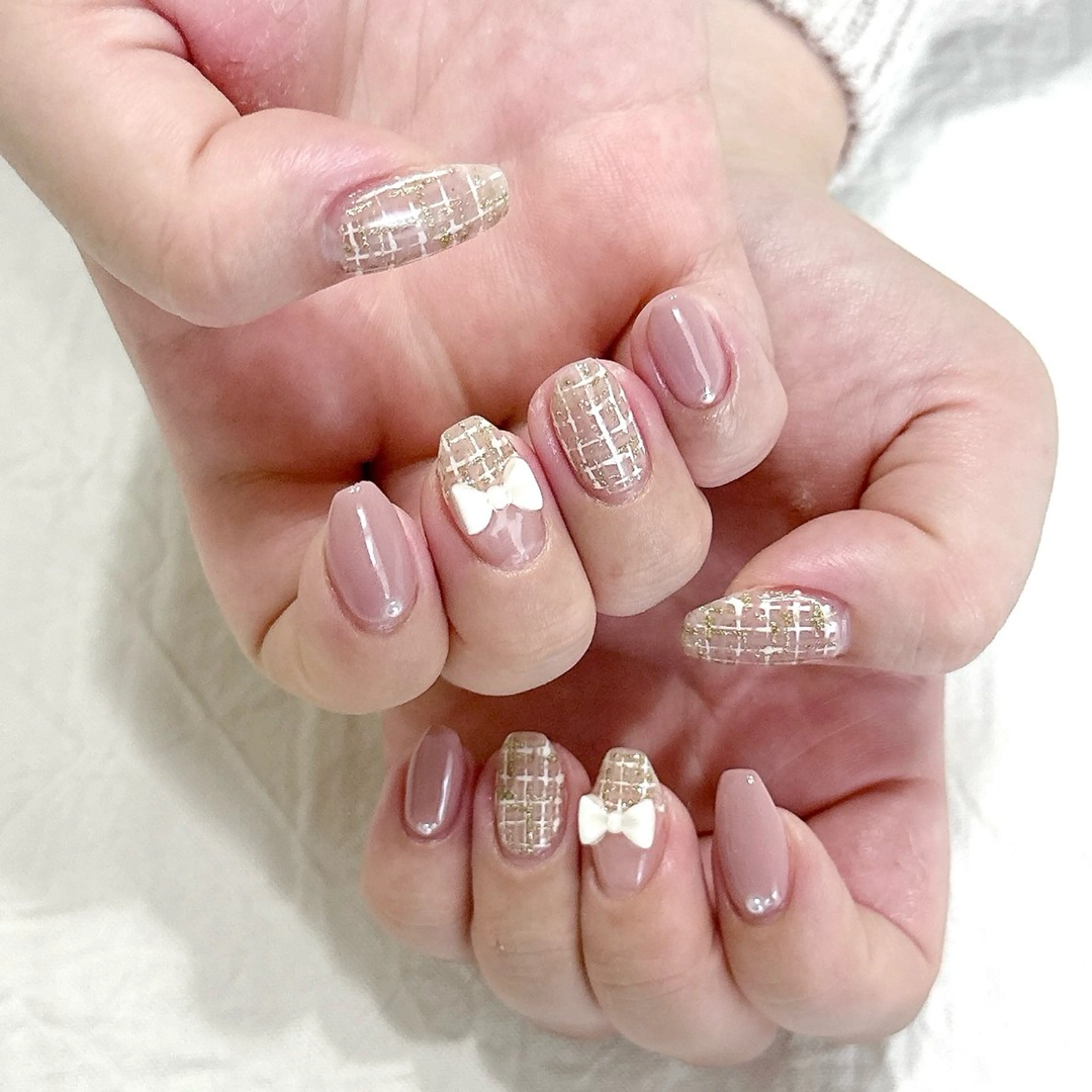 ネイル ツイードネイル ハンドネイル peaberry nailのネイルデザイン