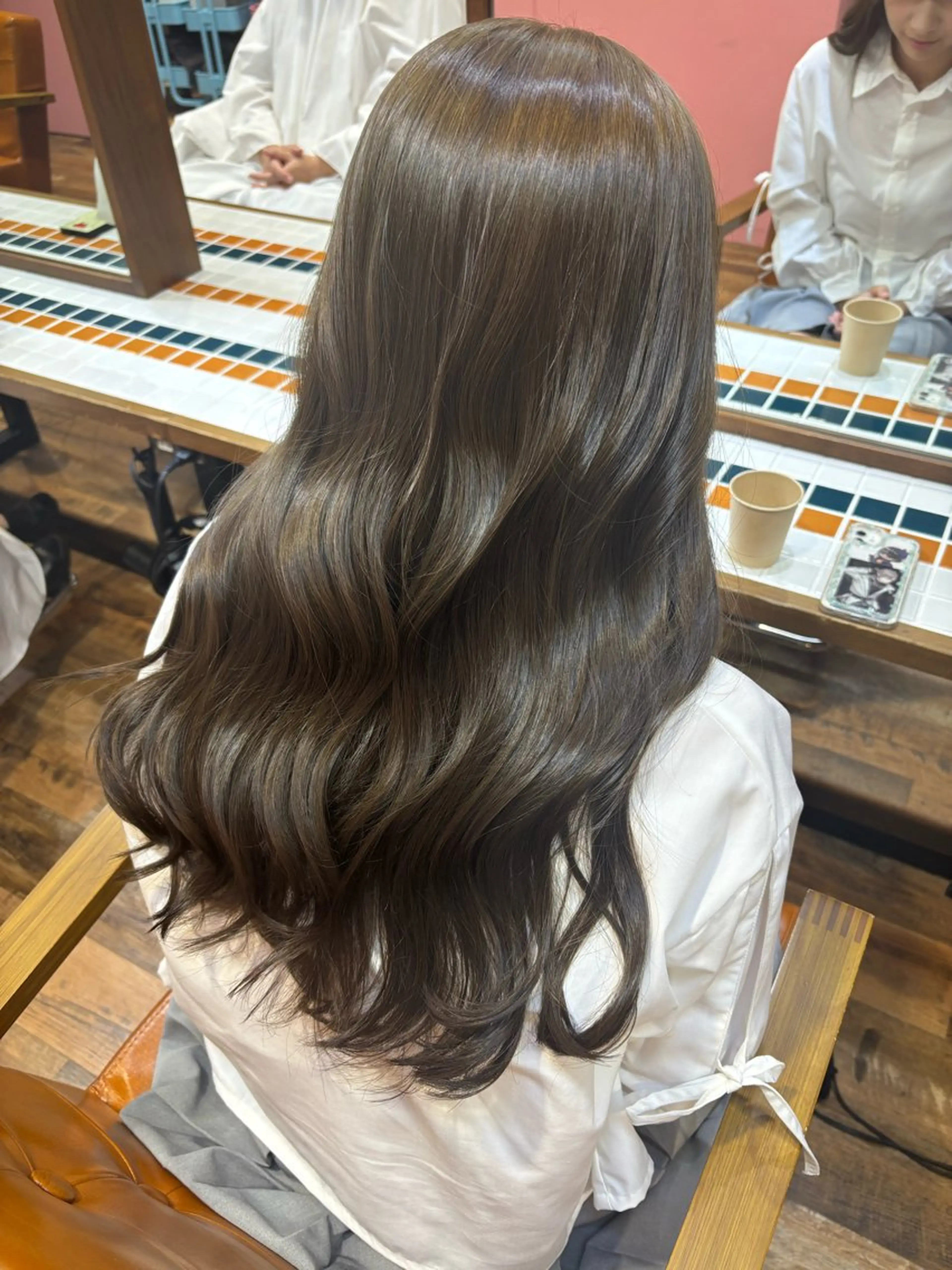 ロング ヘアカラー ♥️ボブ/ベージュ /オリーブ/mahoのヘアスタイル